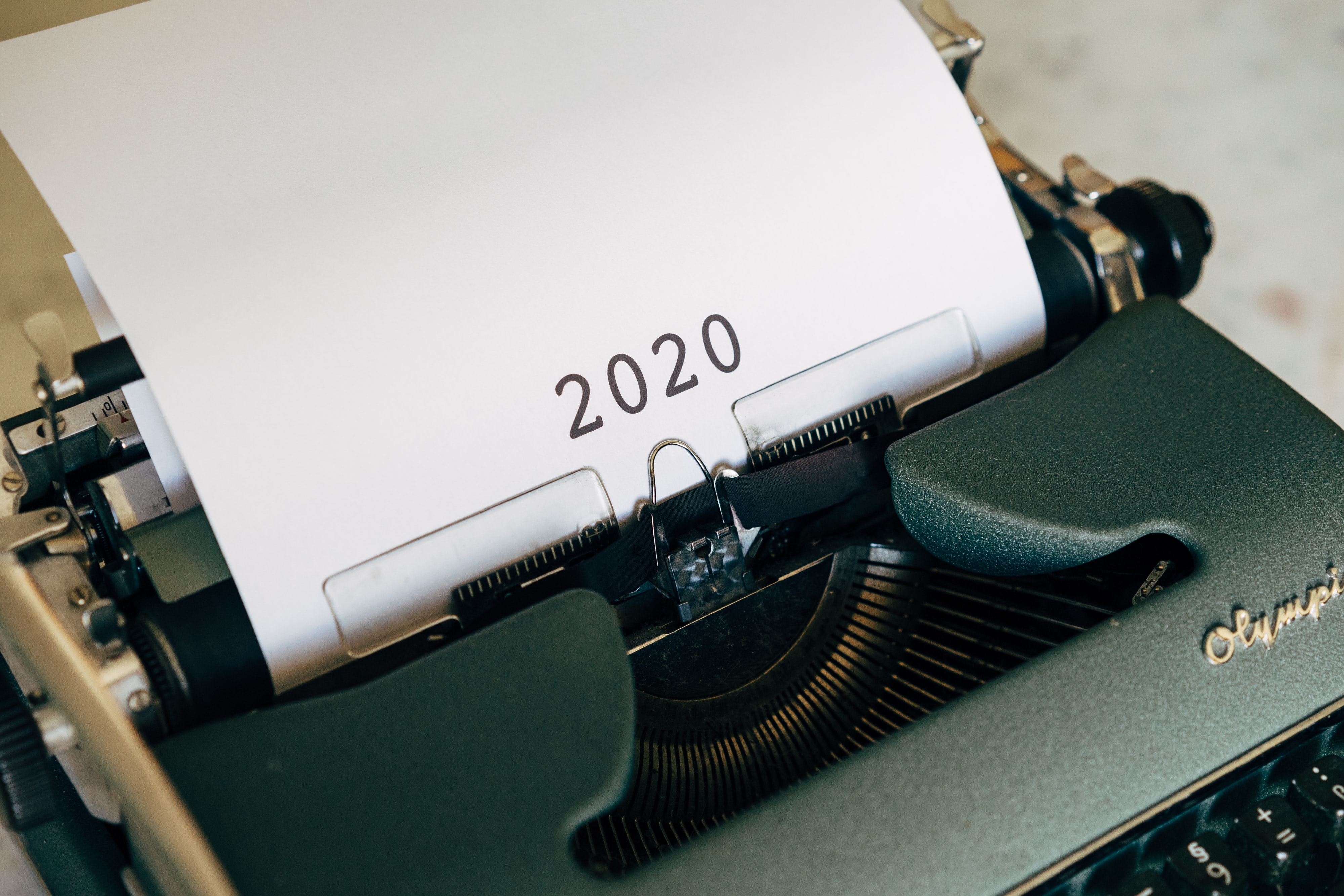 words, inscription, typewriter, 2020