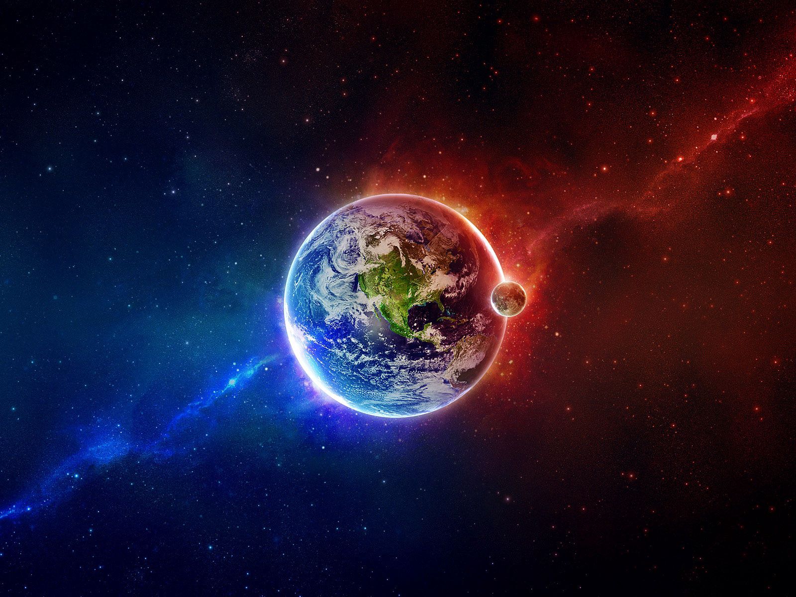 HD wallpaper earth, universe, planet, blue, balance, orange, land, elements