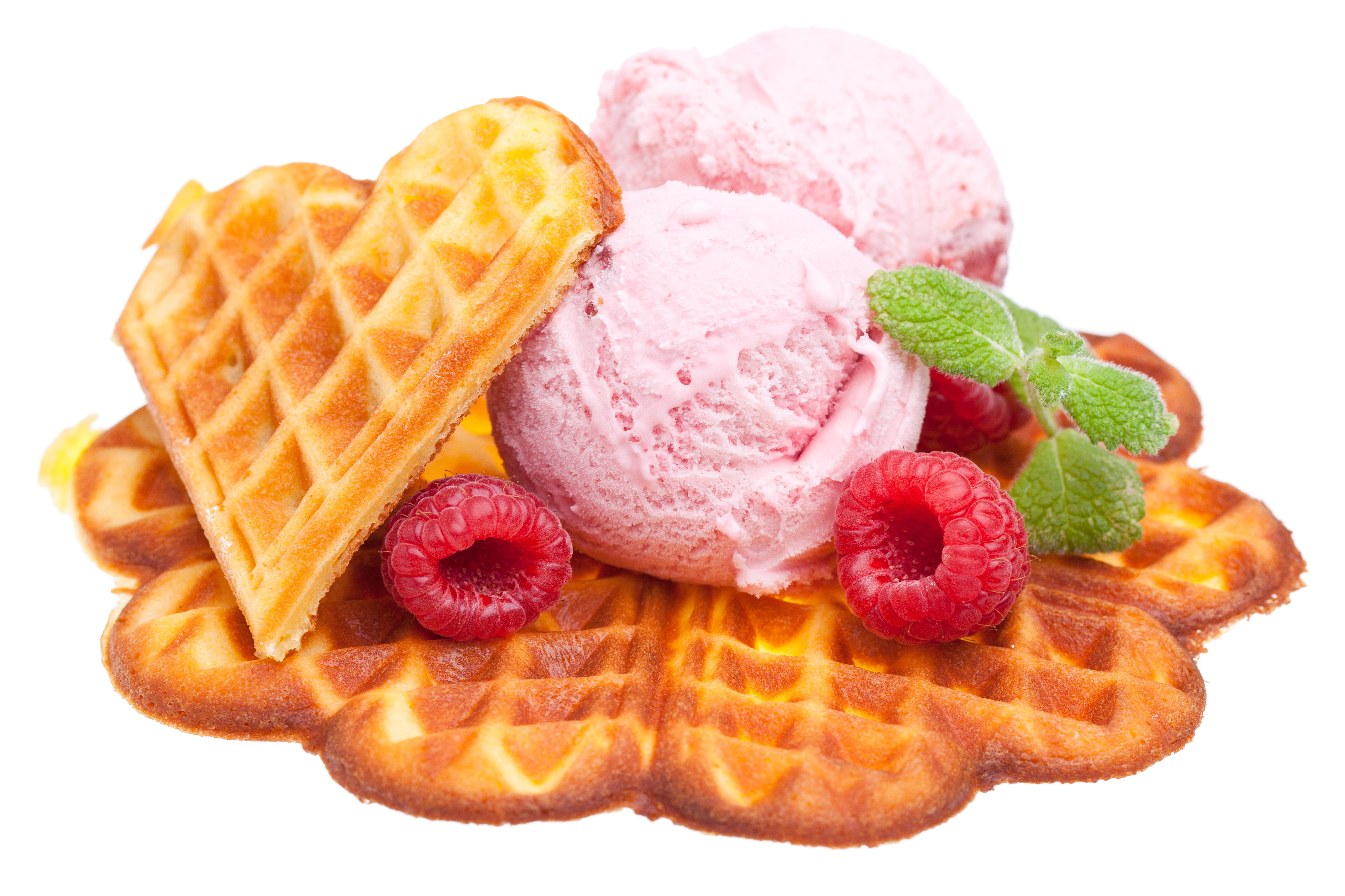 1529559 скачать обои еда, мороженое, в форме сердца, малина, вафли - заставки и картинки бесплатно