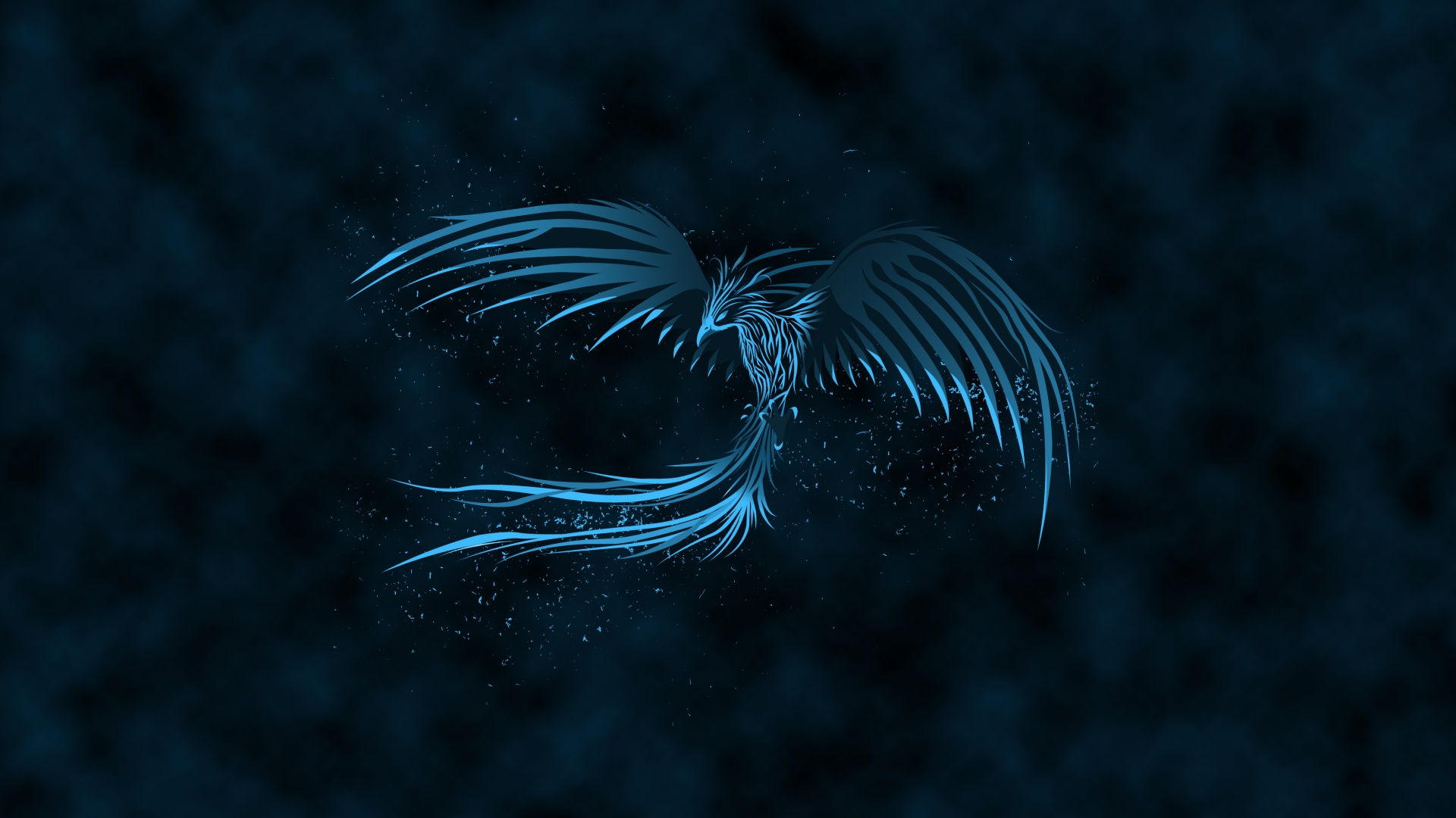 phoenix, fantasy animals, blue, fantasy, bird phone background