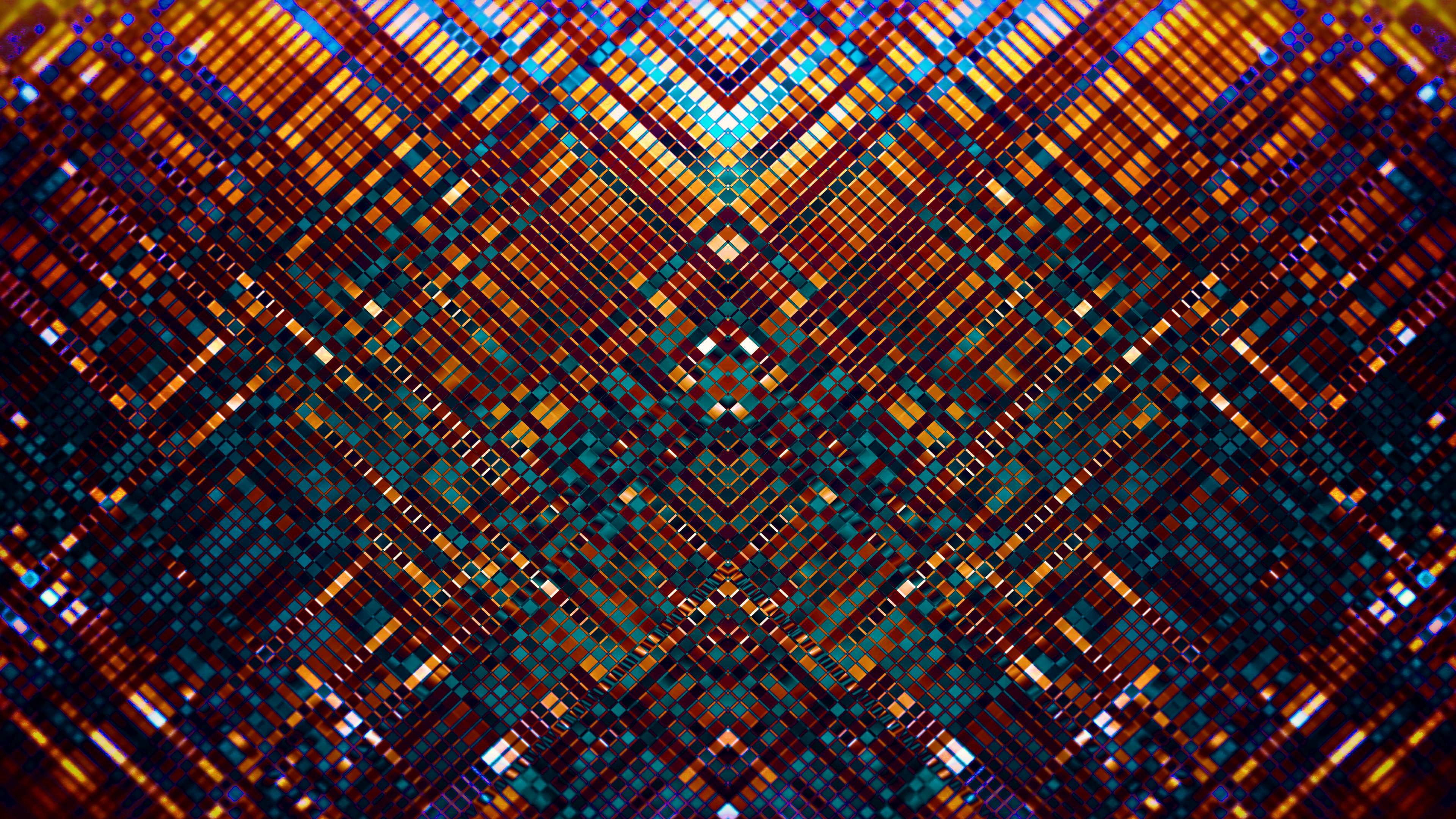 mosaic, motley, fractal, abstract, multicolored, pattern
