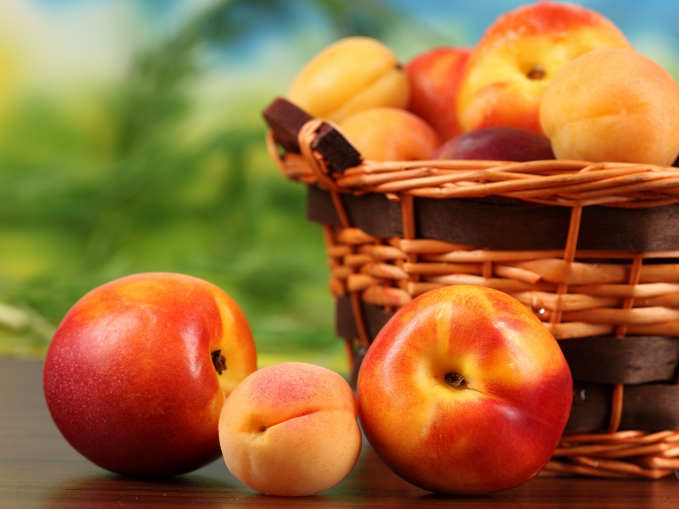 fruits, food, peaches High Definition image