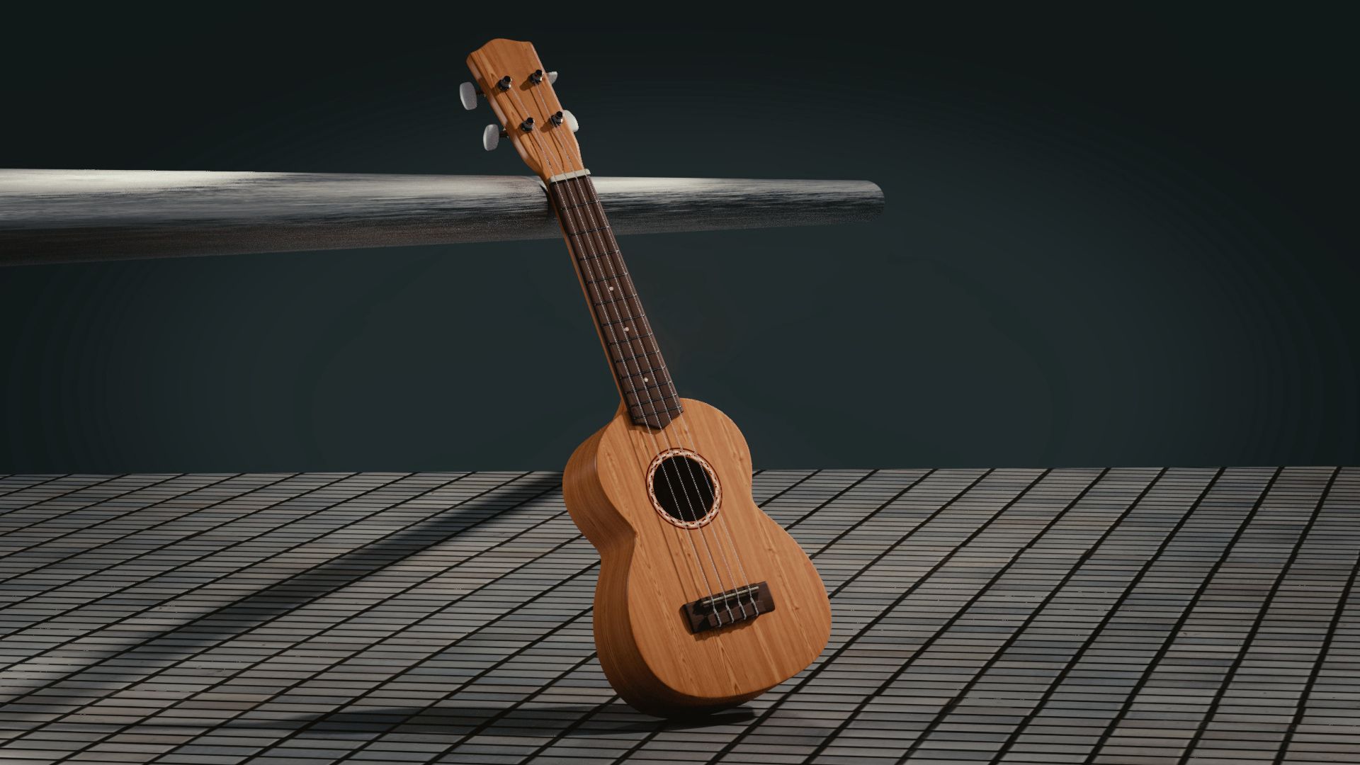 Download mobile wallpaper 3D, Guitar, Space, Musical Instrument for free.
