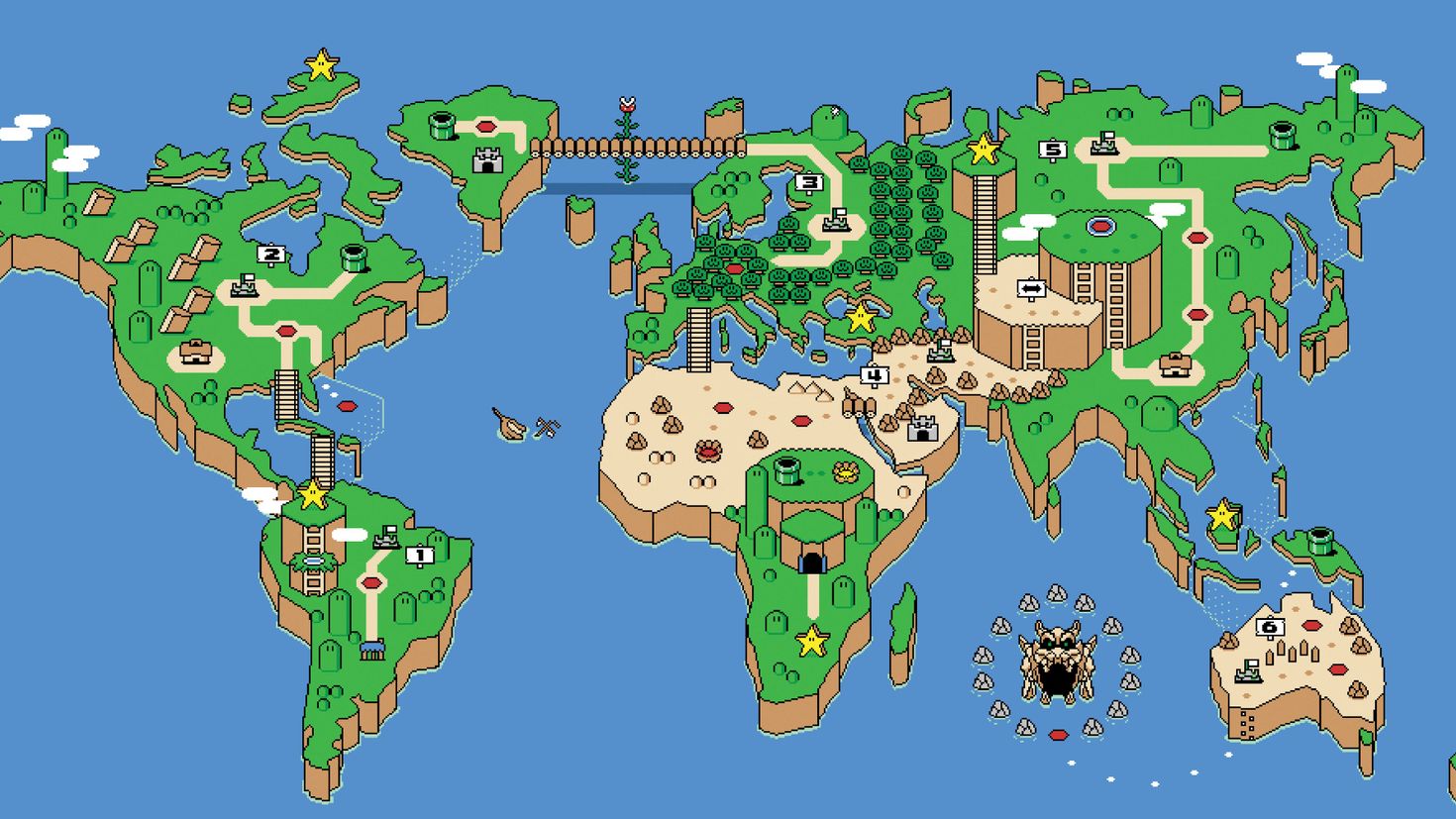 Super mario world карта