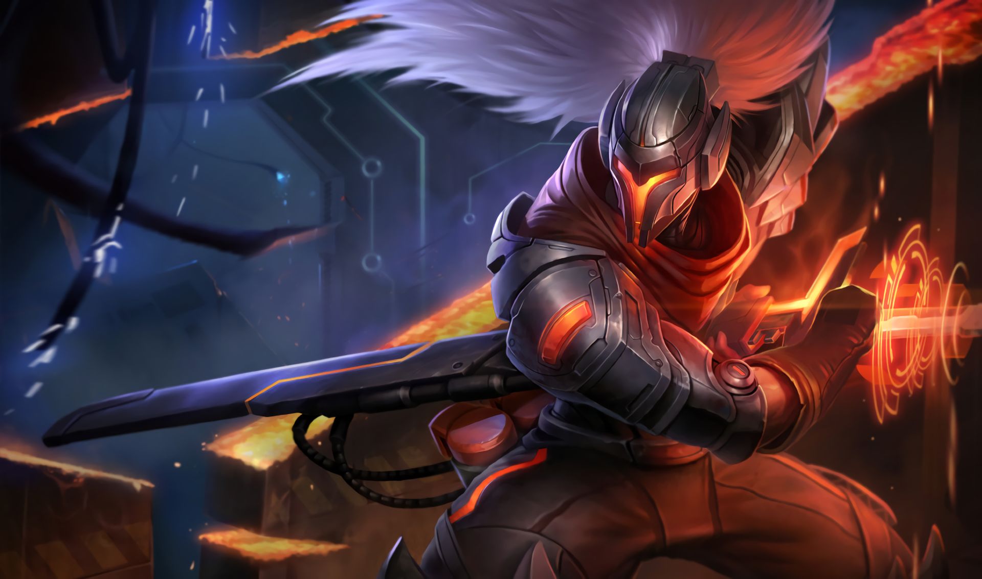 video game, league of legends, sword, yasuo (league of legends) wallpaper for mobile
