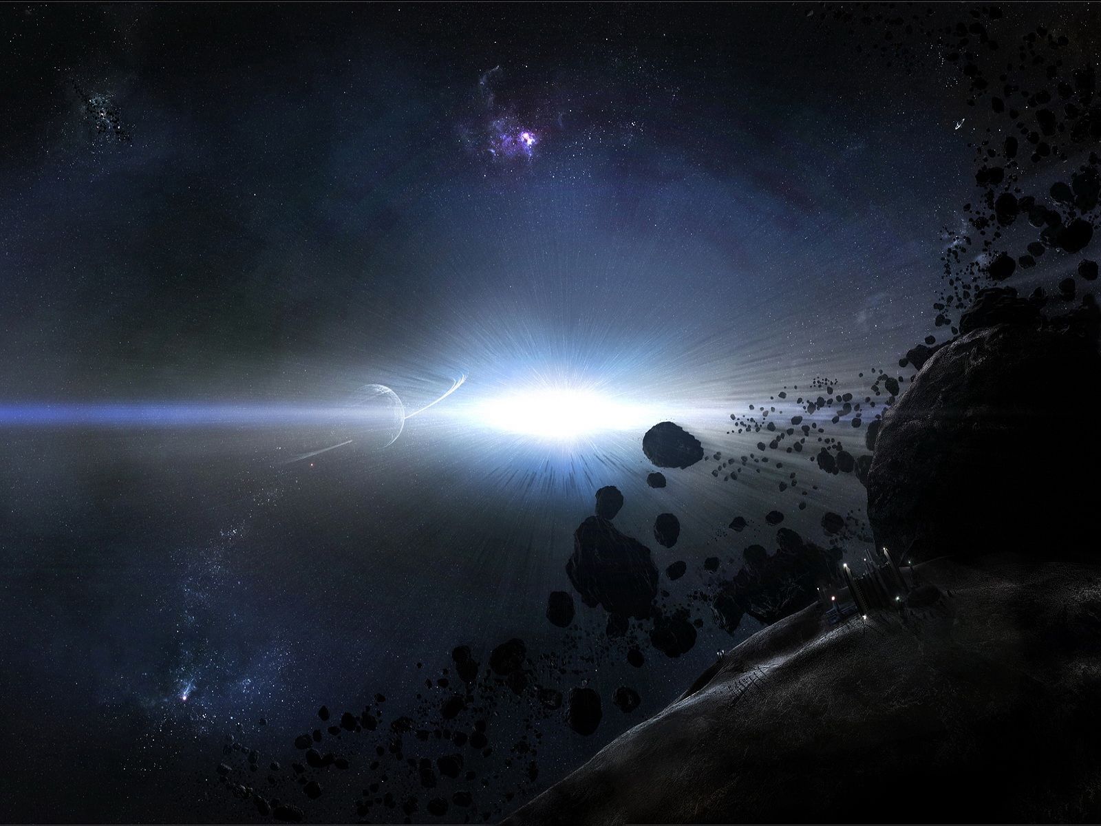 116569 Hintergrundbild herunterladen universum, glühen, glow, explosion, meteoriten, trümmer, detritus - Bildschirmschoner und Bilder kostenlos