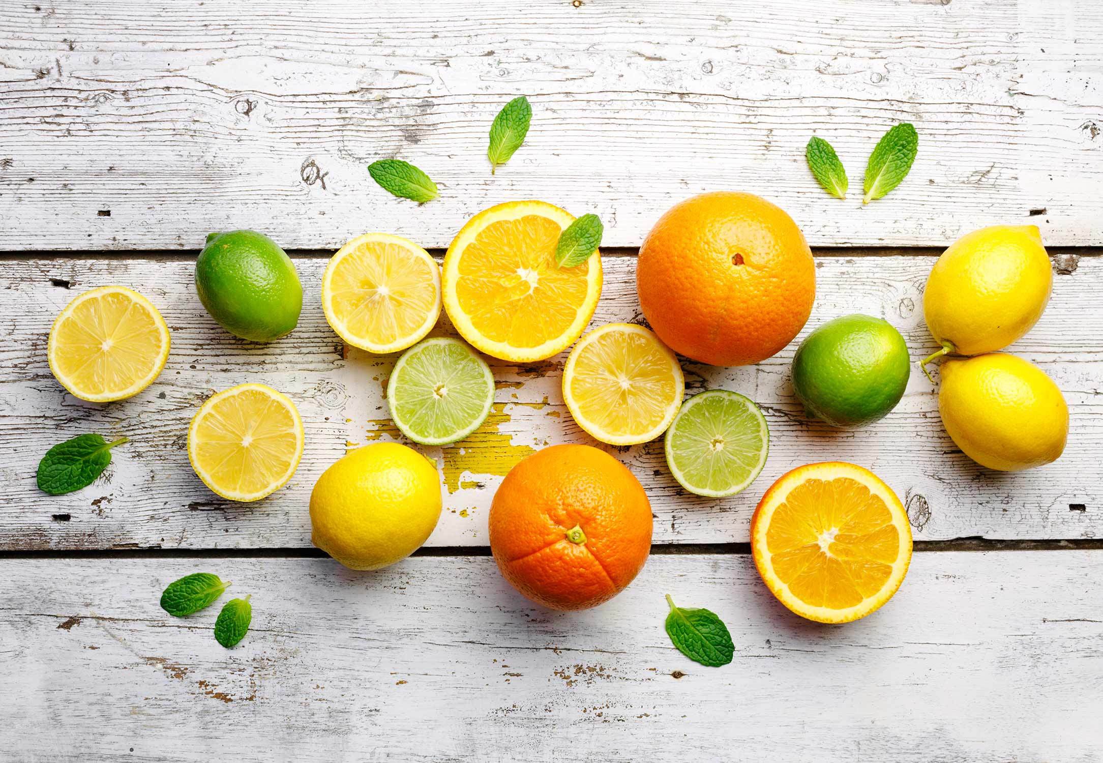 orange (fruit), food, fruit, lemon, lime, still life, fruits