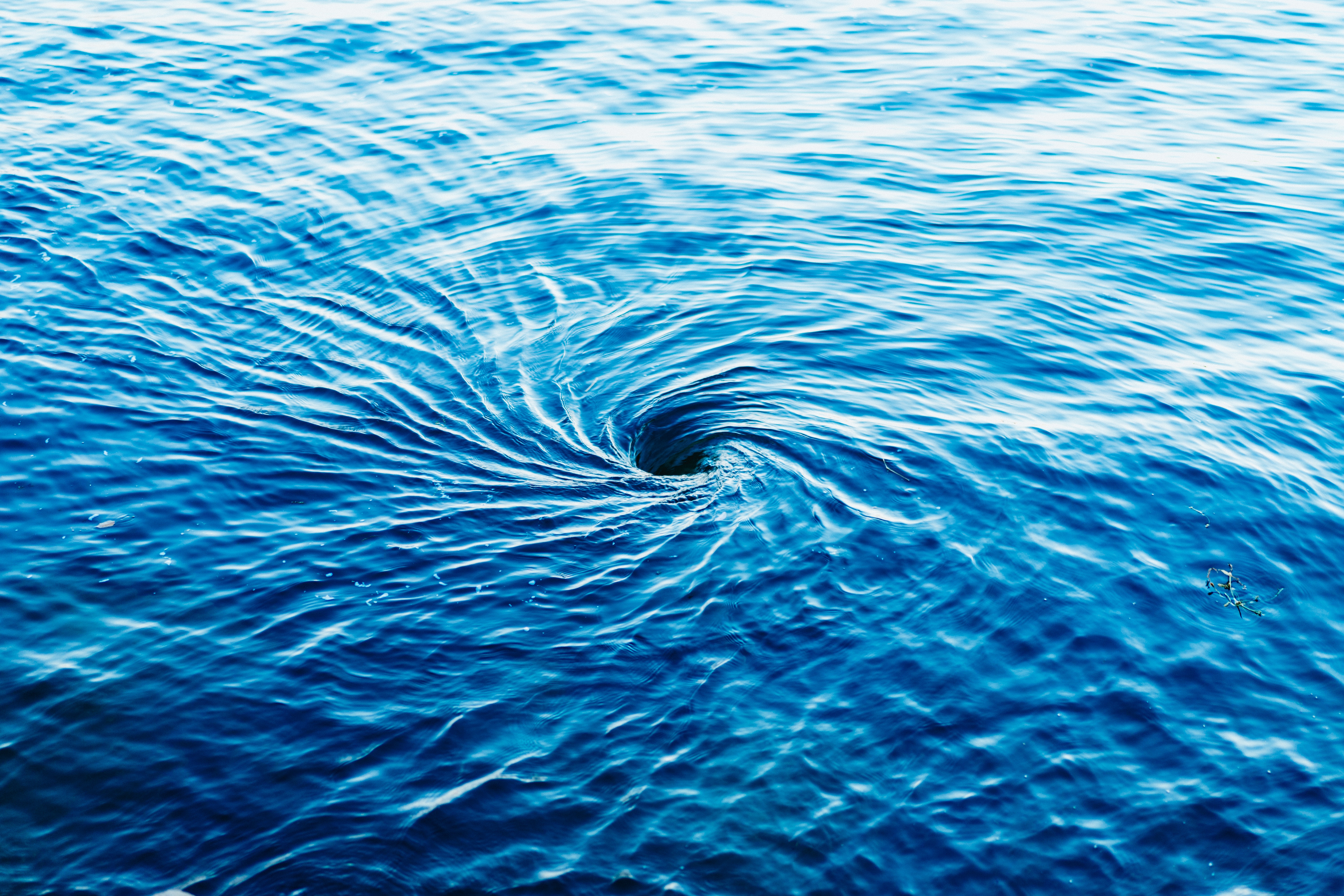 nature, water, ripples, ripple, rotation, funnel