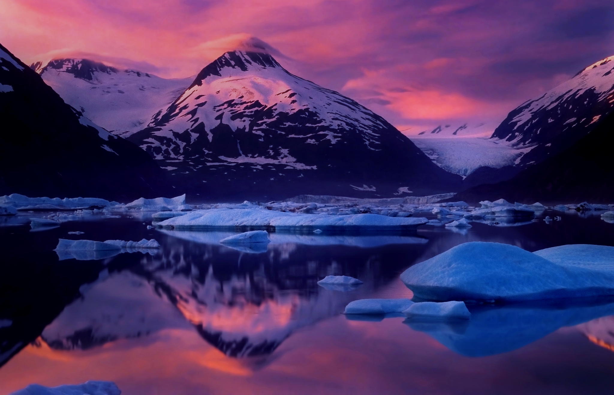 Аляска горы зима