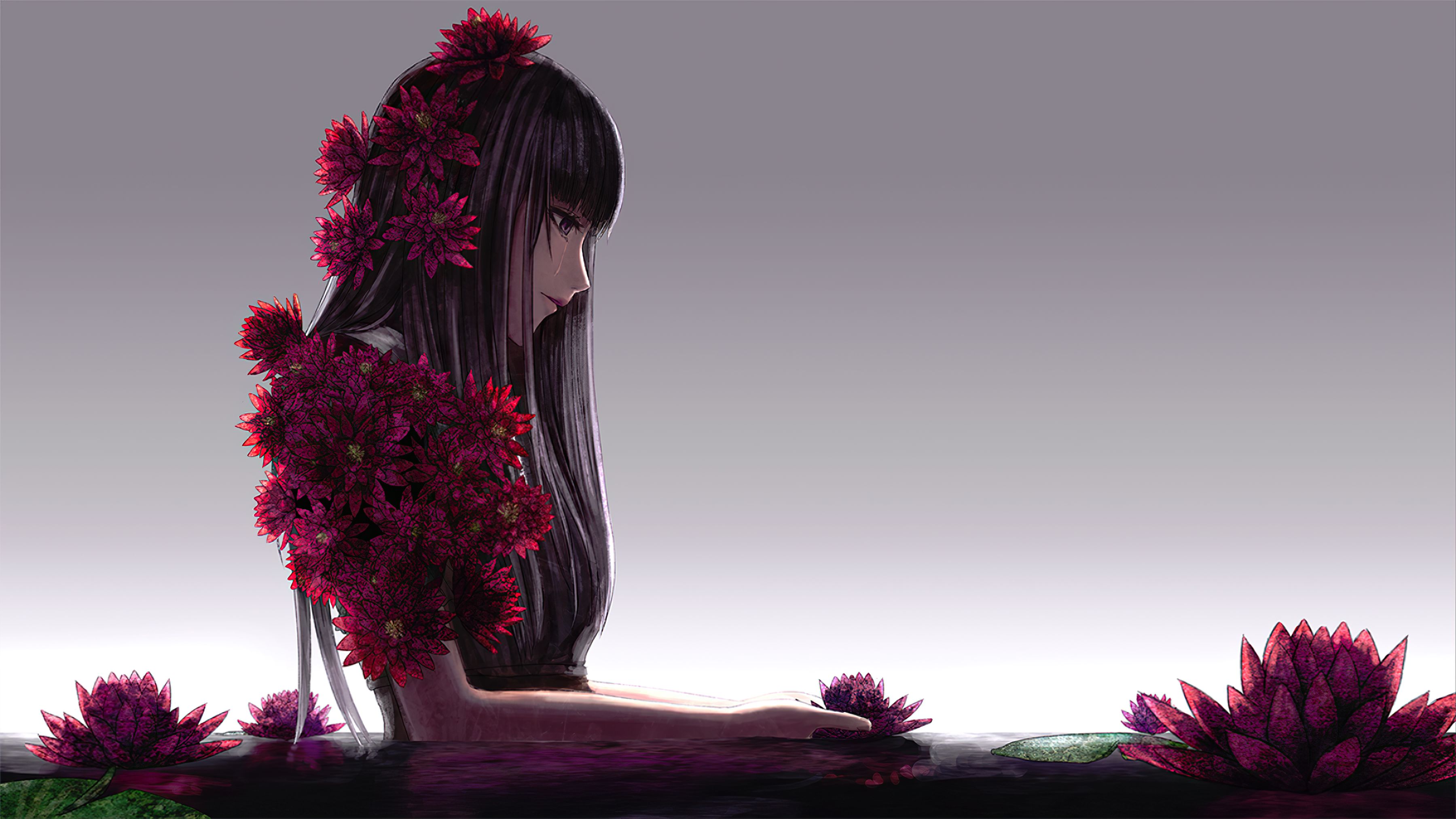 Аниме мертвая девушка в цветах