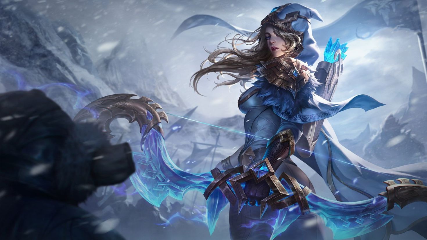 Эш из Фрельйорда. Freljord Ashe. League of Legends Ashe. Эш ЛОЛ арт.