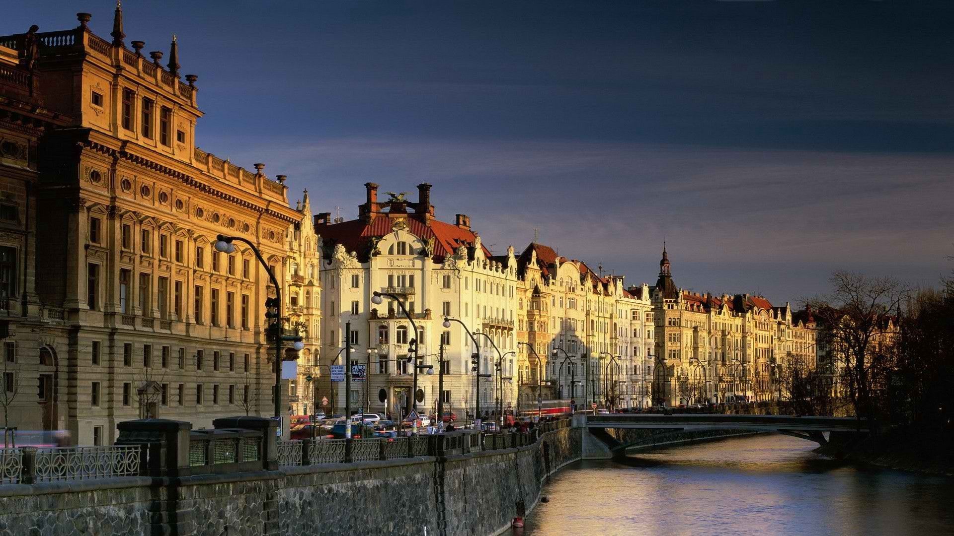 Download mobile wallpaper Prague, Building, Cities, City, Street for free.