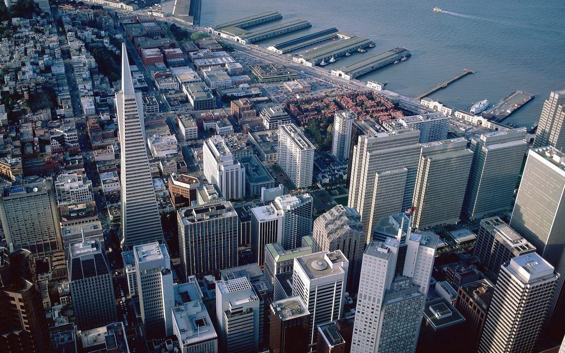 Download mobile wallpaper Cities, City, Skyscrapers, View From Above, San Francisco for free.