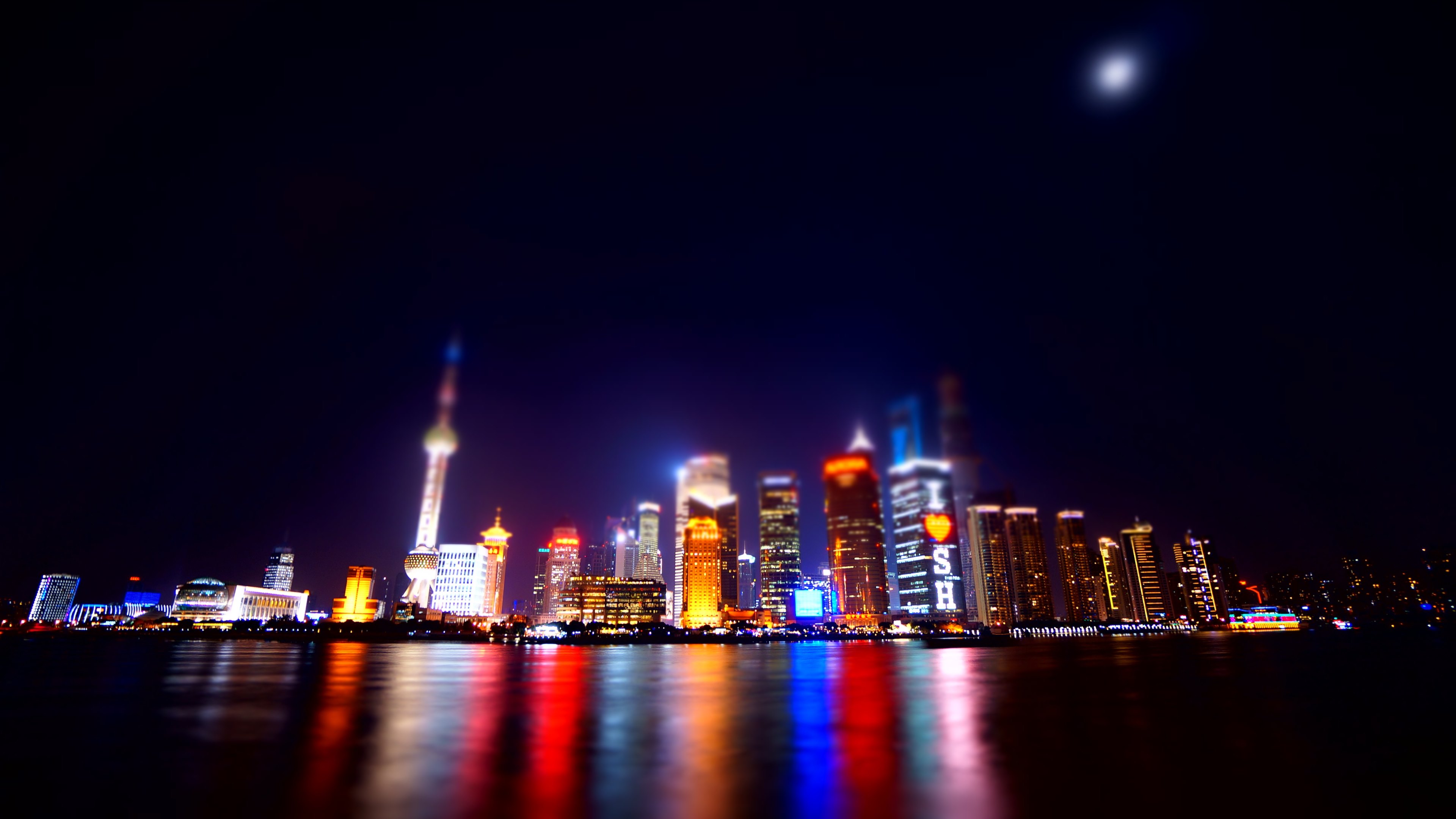 man made, shanghai, city, light, night, reflection, cities