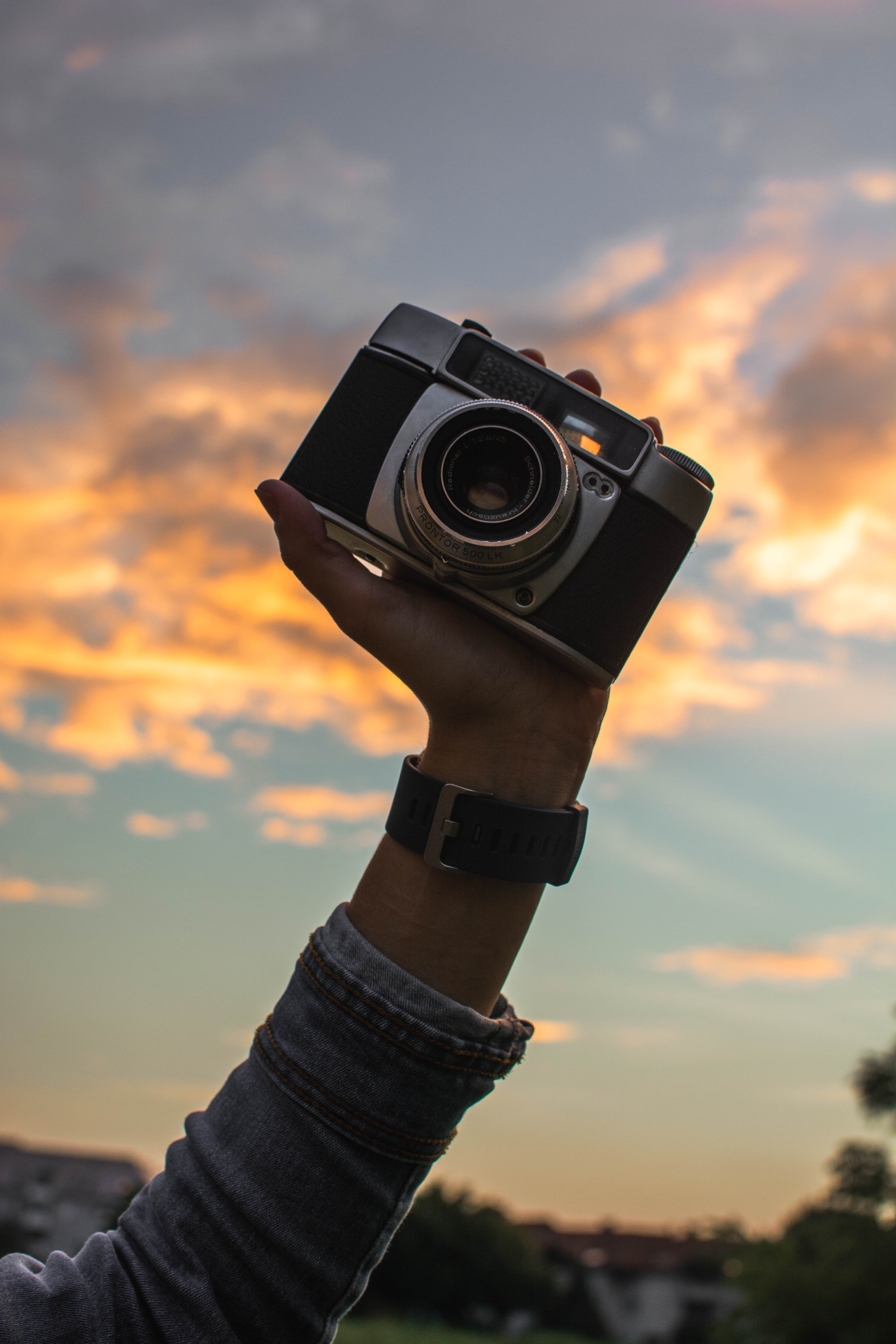 camera, photographer, sky, hand, technologies, technology images