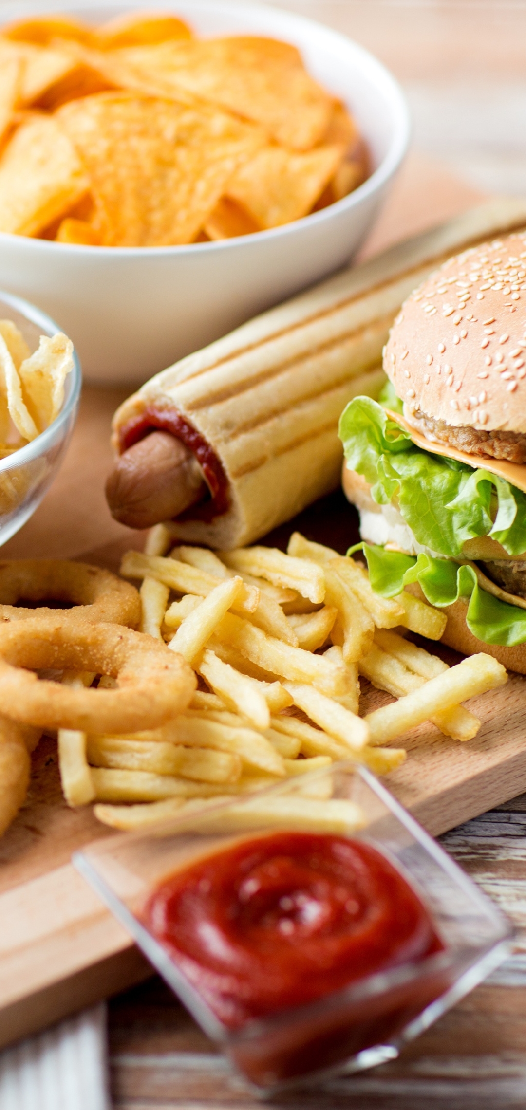 food, still life, burger, french fries, chips, pizza High Definition image