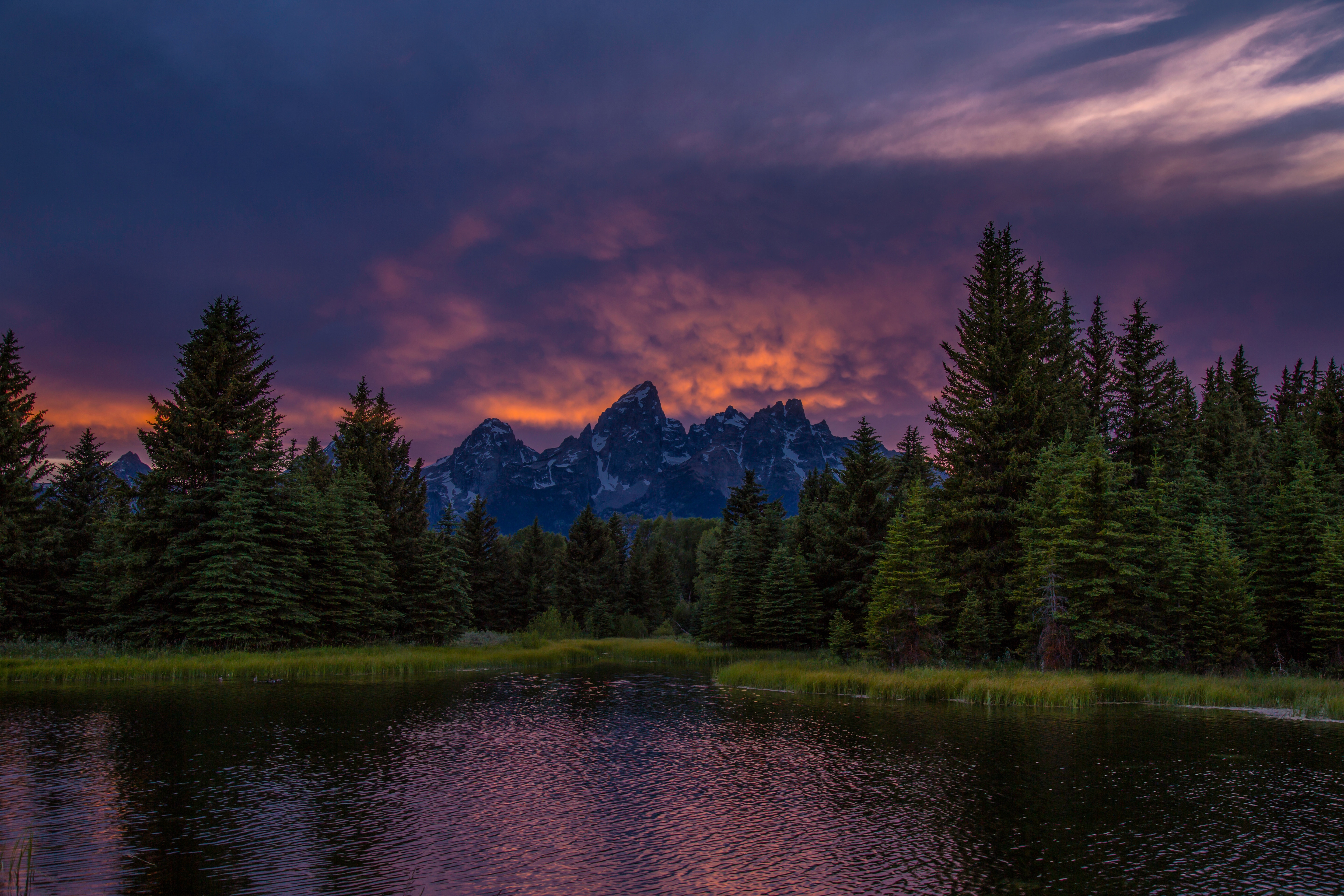 Free download wallpaper Lake, Nature, Mountains, Sunset on your PC desktop