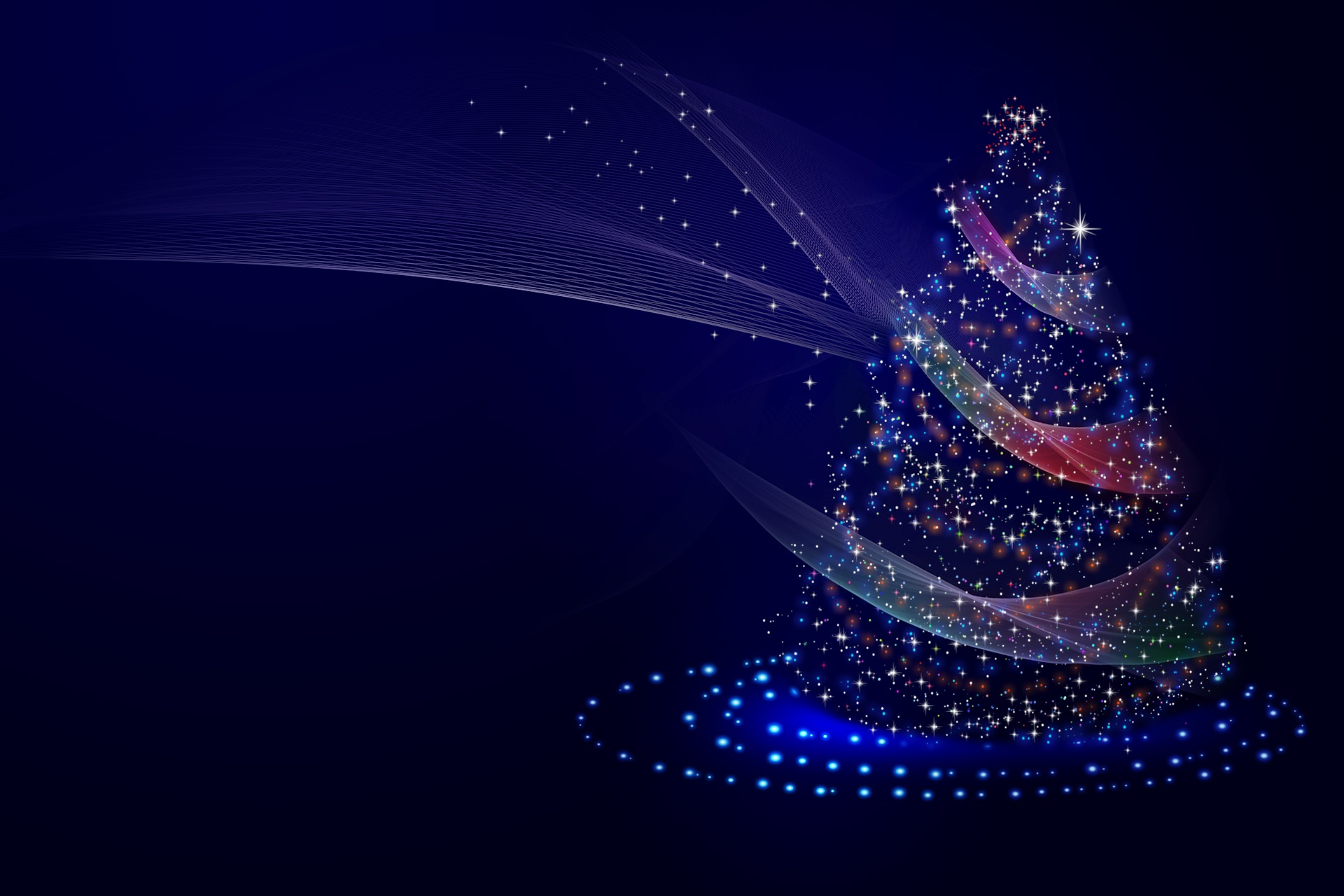Abstract blue Christmas tree HD wallpaper download