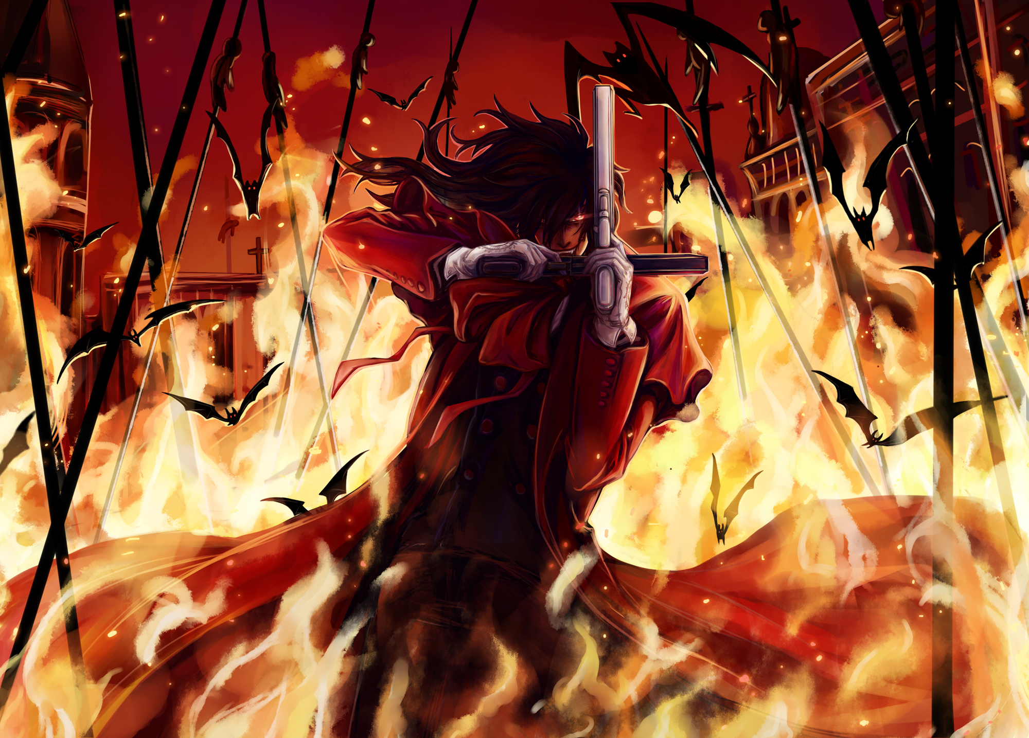 Hellsing ultimate anime, Alucard, Anime wallpaper