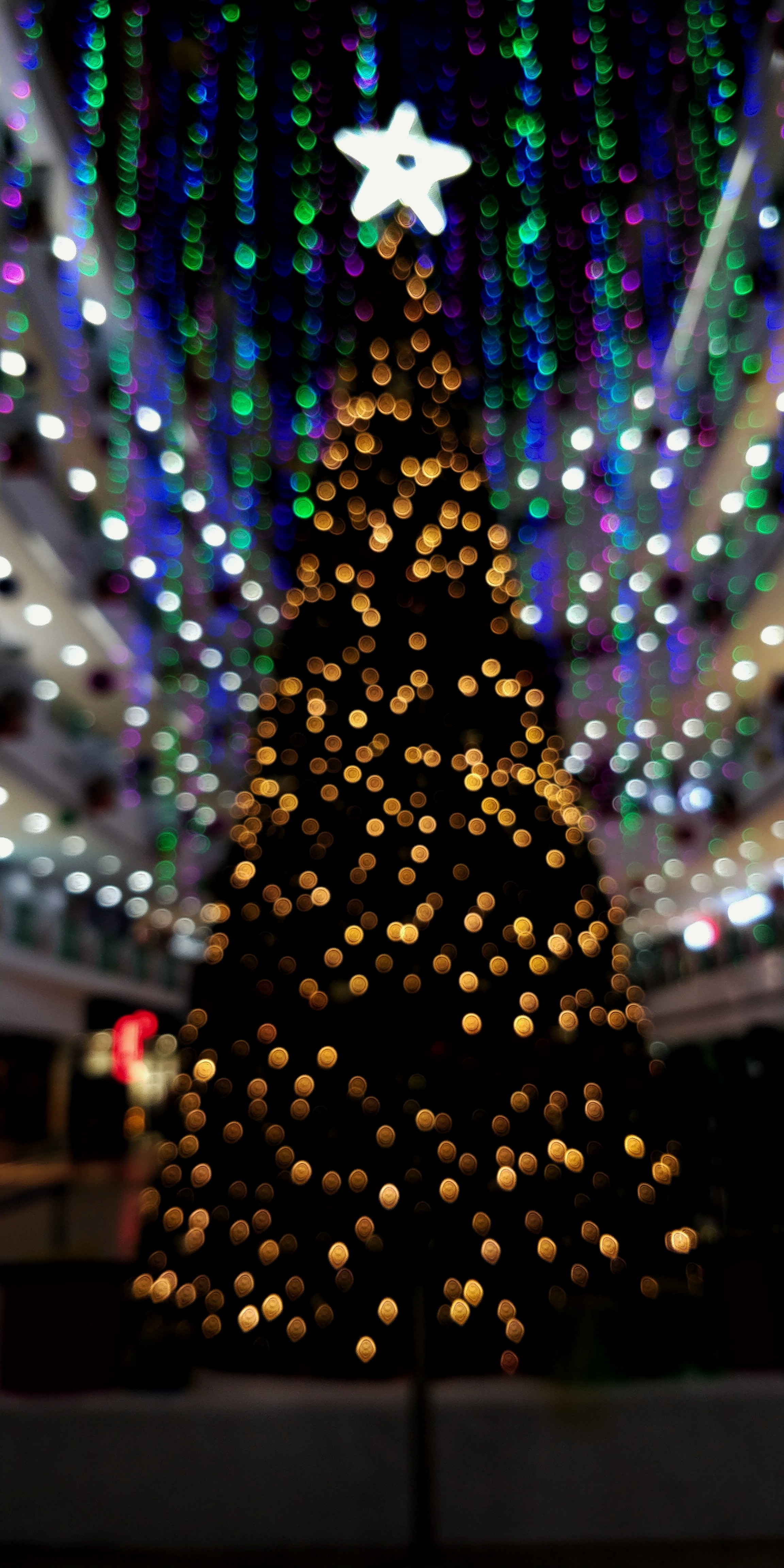 holidays, new year, lights, blur, smooth, christmas, christmas tree, garland, garlands 1080p