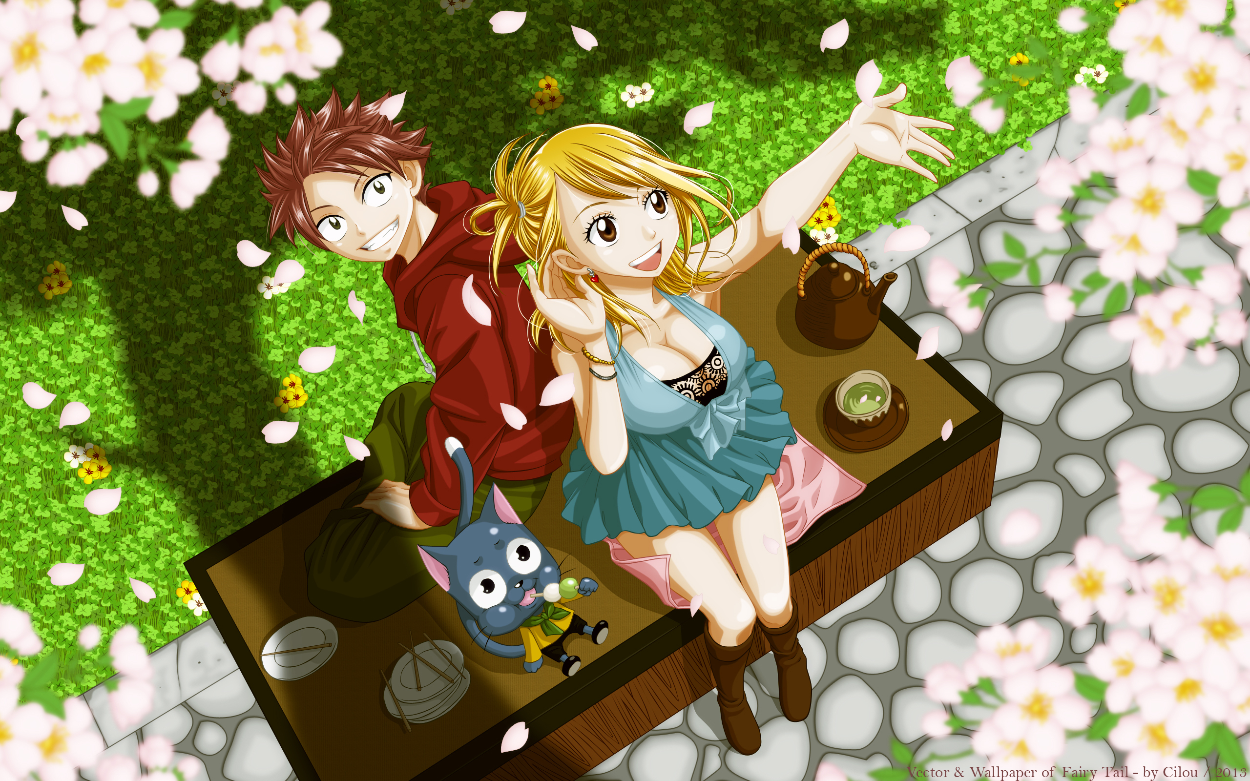 anime, fairy tail, lucy heartfilia, nalu (fairy tail), natsu dragneel High Definition image