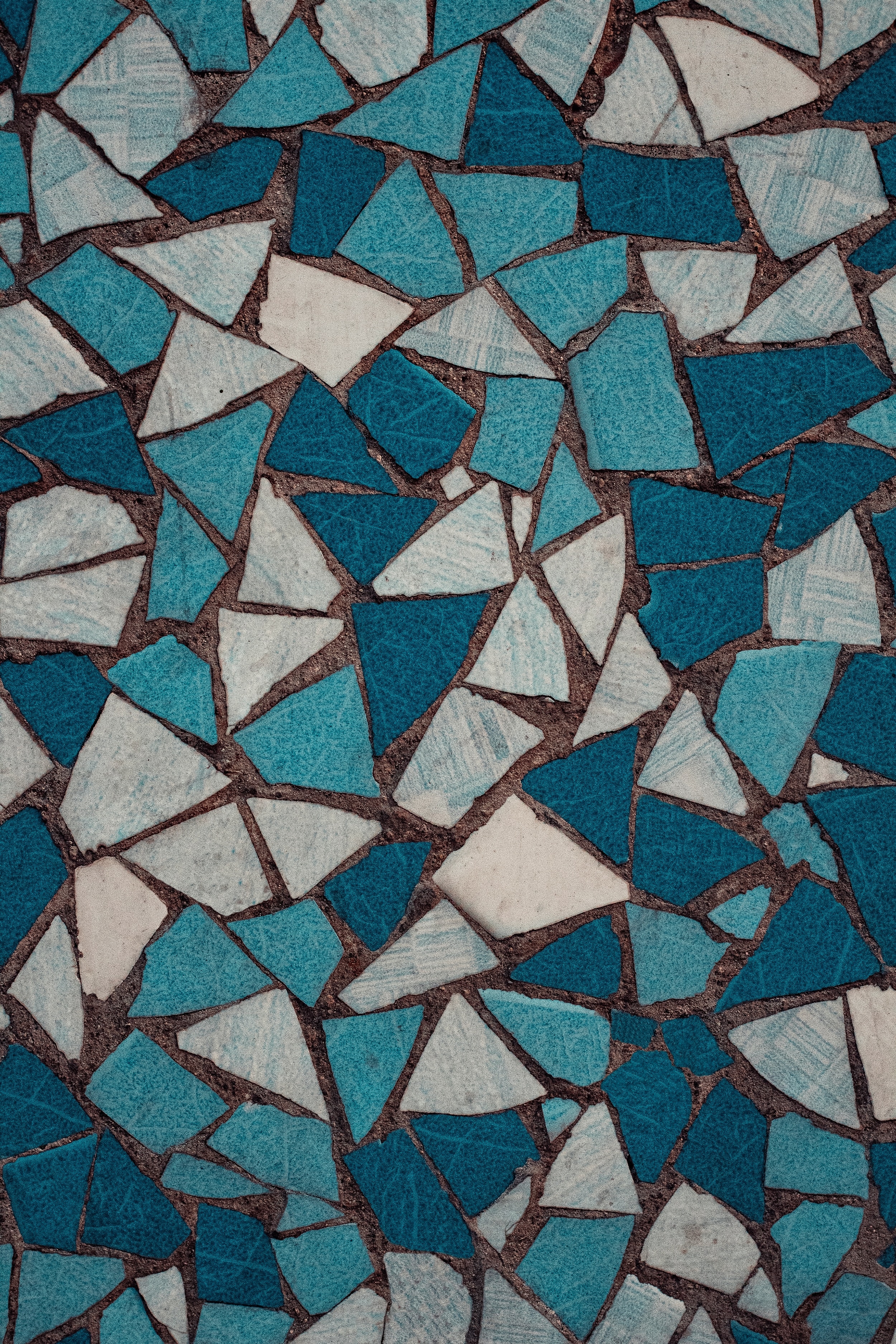 mosaic, textures, blue, white, texture, shards, smithereens HD wallpaper