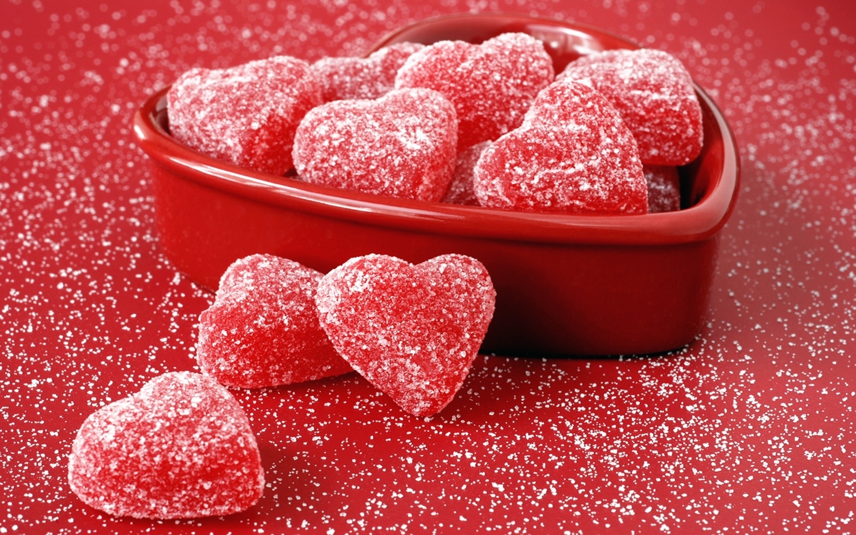 food, hearts, love, valentine's day, red Desktop home screen Wallpaper