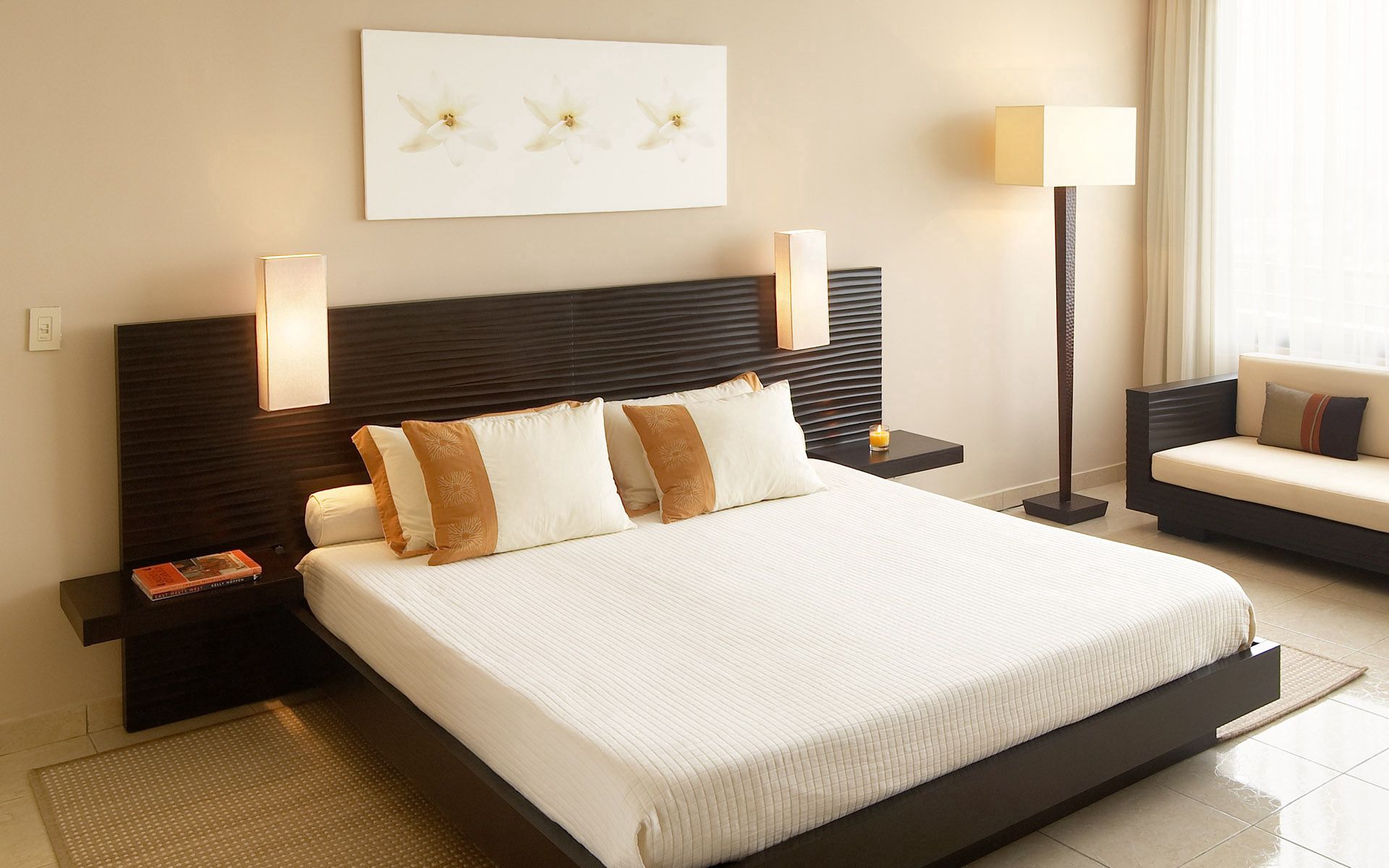 bedroom, interior, miscellanea, miscellaneous, style, bed, sleeping HD wallpaper