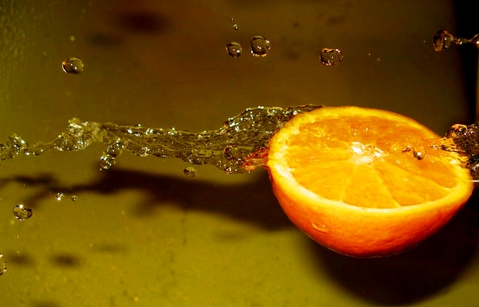 fruits, water, food, oranges, drops, yellow