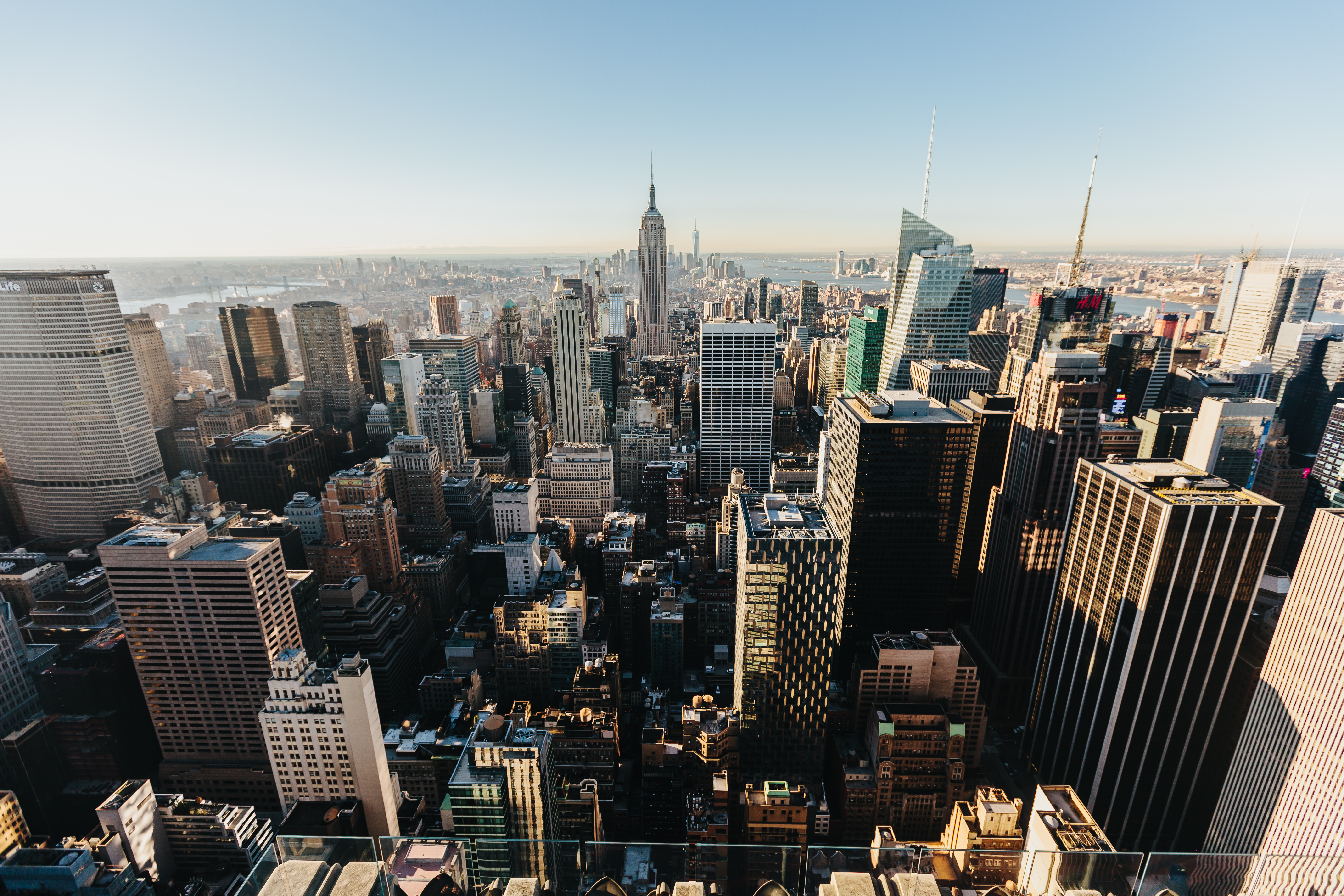 Free download wallpaper Cities, Usa, City, Skyscraper, Building, Horizon, Cityscape, New York, Empire State Building, Man Made on your PC desktop