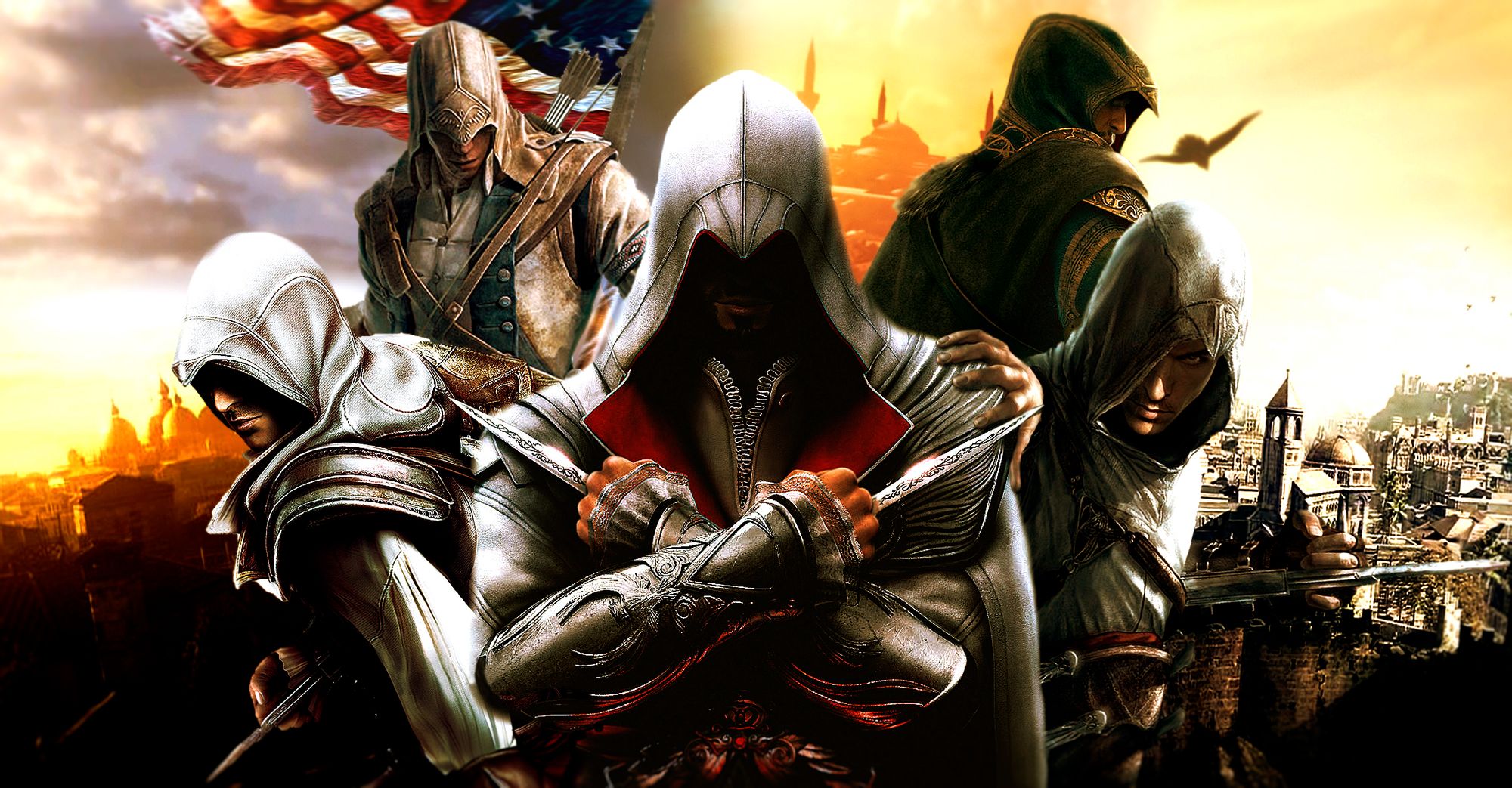Assassins Creed Эцио Альтаир Коннор