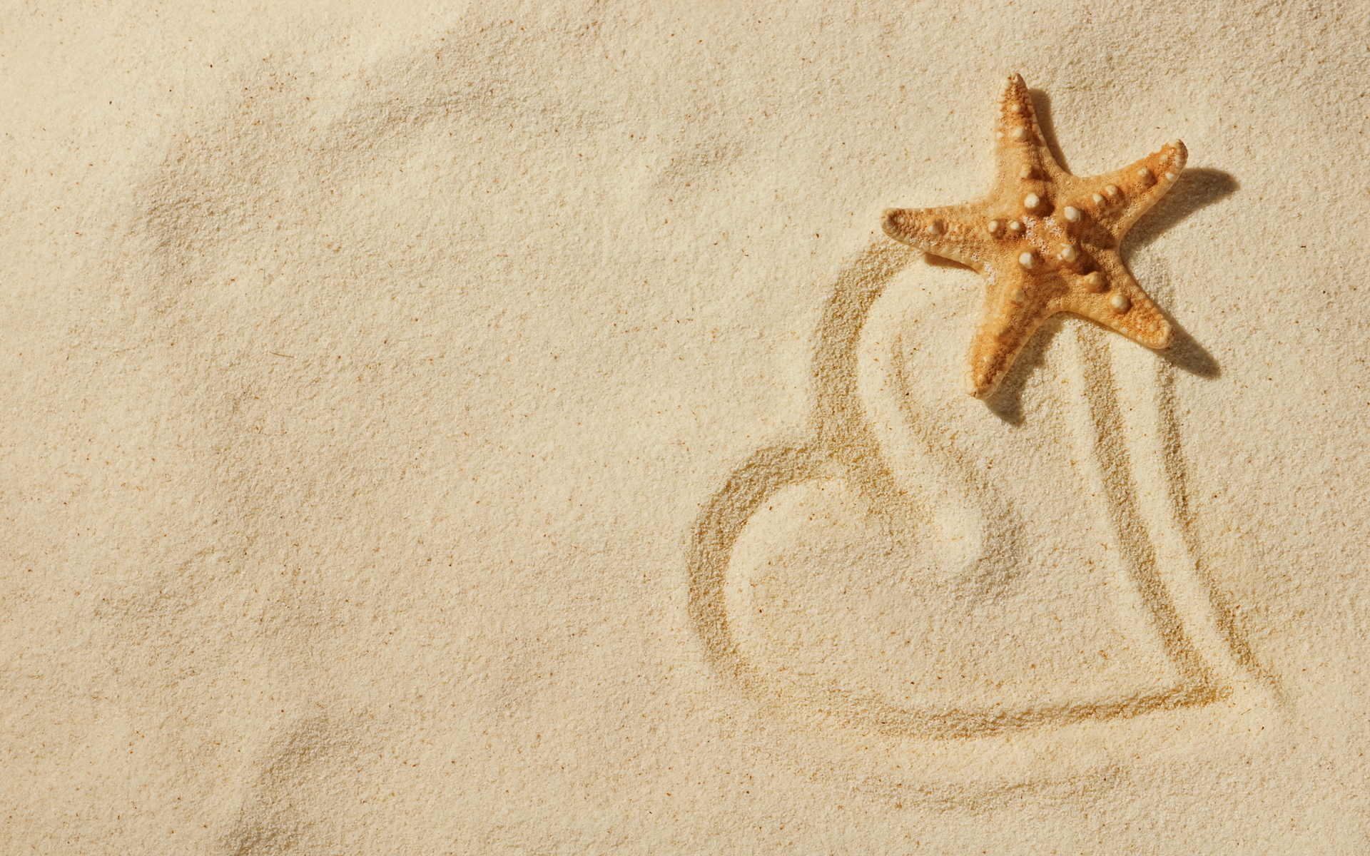 love, starfish, artistic, beach, sand