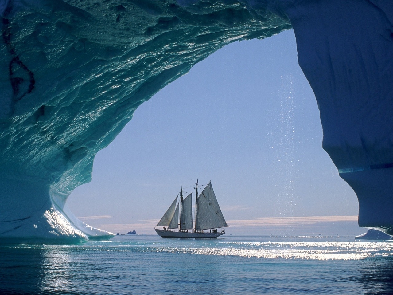 Download mobile wallpaper Ice, Transport, Landscape, Sea, Ships for free.