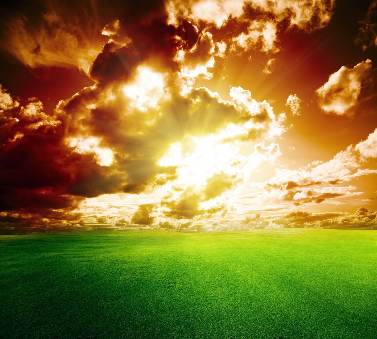 741280 descargar imagen tierra/naturaleza, cielo, nube, campo, dorado, verde, sol, amanecer, brillo solar: fondos de pantalla y protectores de pantalla gratis