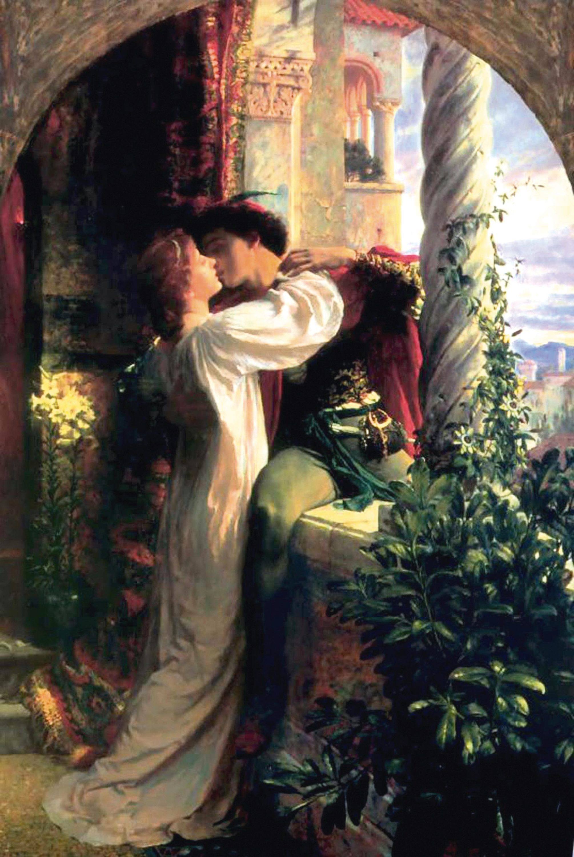 Download mobile wallpaper Romeo And Juliet, Frank Dixie, Miscellaneous, Miscellanea, Tenderness, Art, Kiss, Love for free.