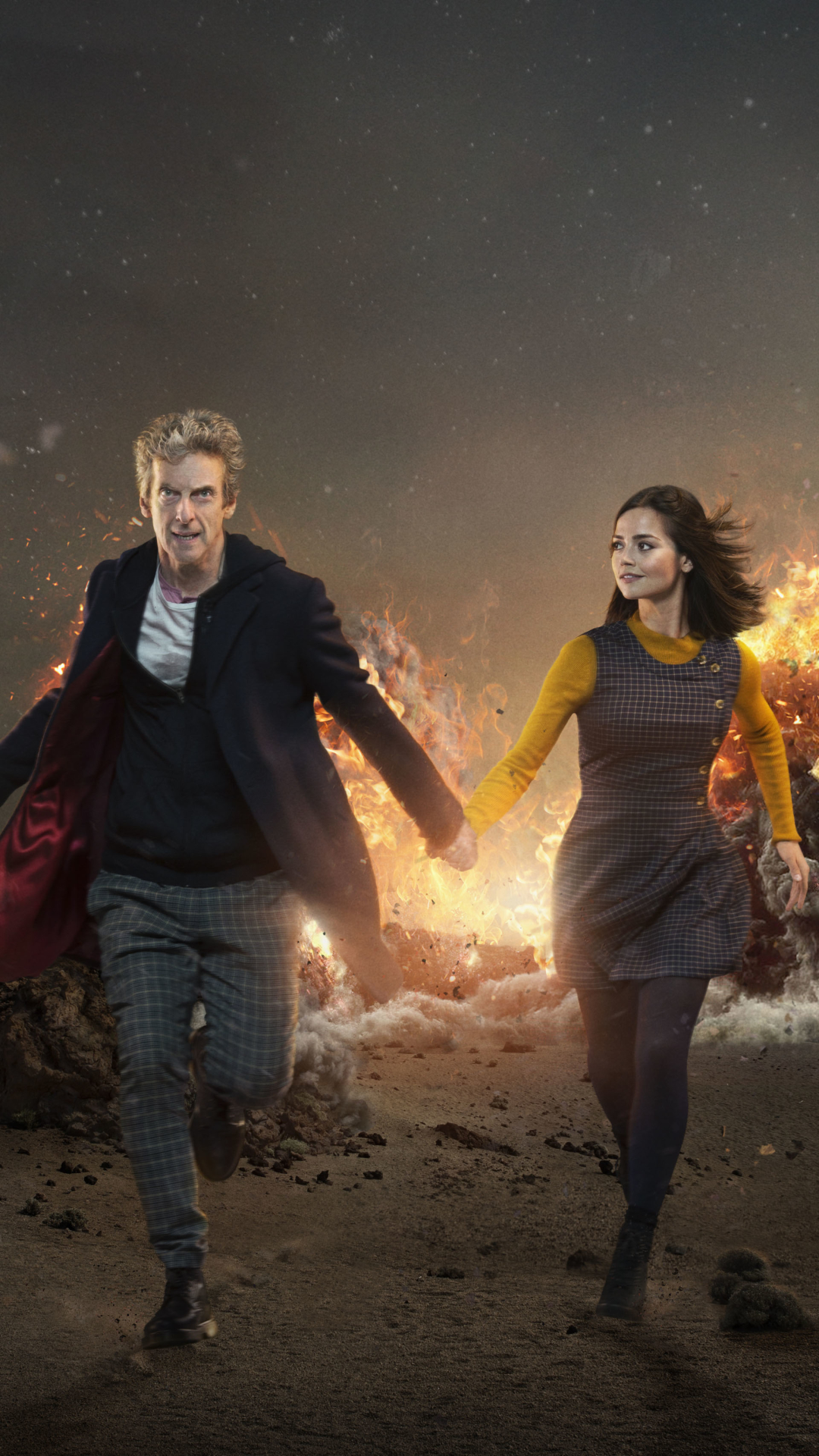 tv show, doctor who, sci fi, jenna coleman, the doctor, running, clara oswald