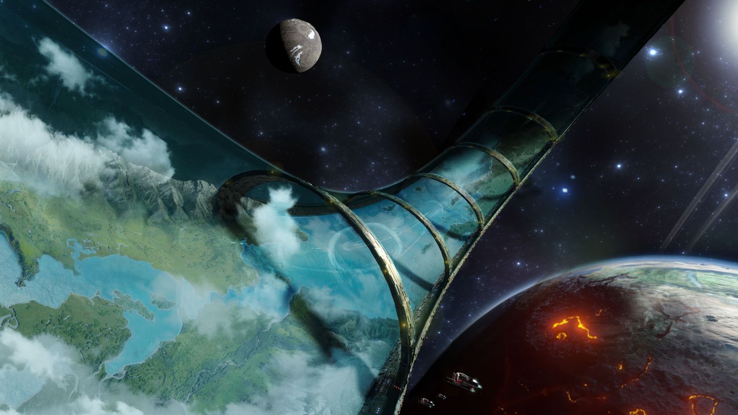 Вокруг космический. Ringworld. Ringworld Star Trek. Мир кольцо. Мир кольцо арт.