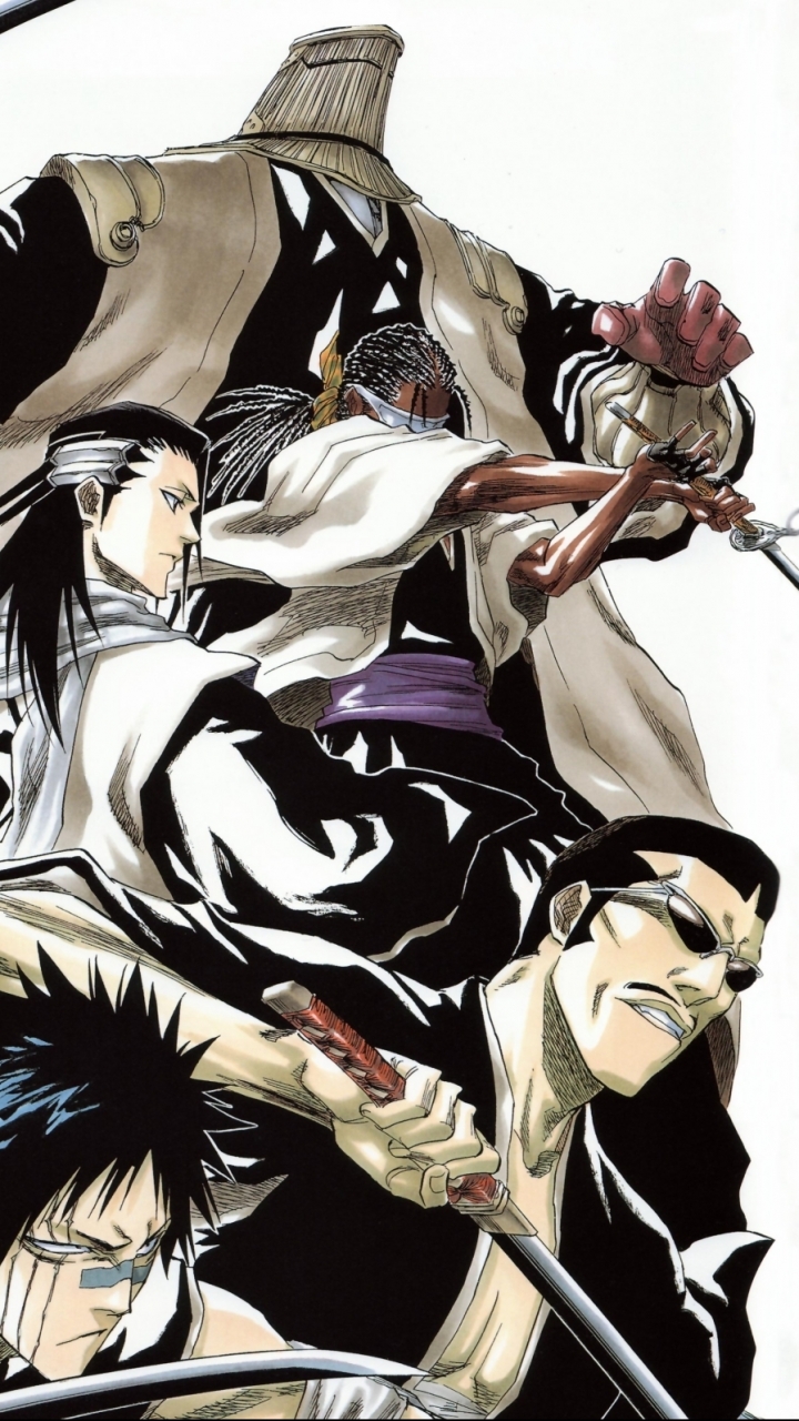 Iba Tetsuzaemon, Ikkaku Madarame, Hisagi Shuhei, & Yumichika