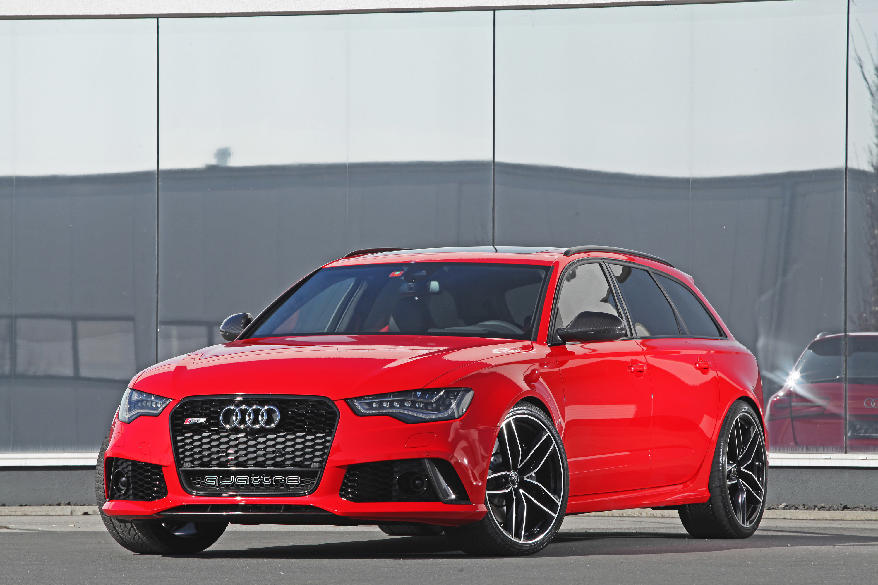 audi, cars, red, side view, rs6 QHD