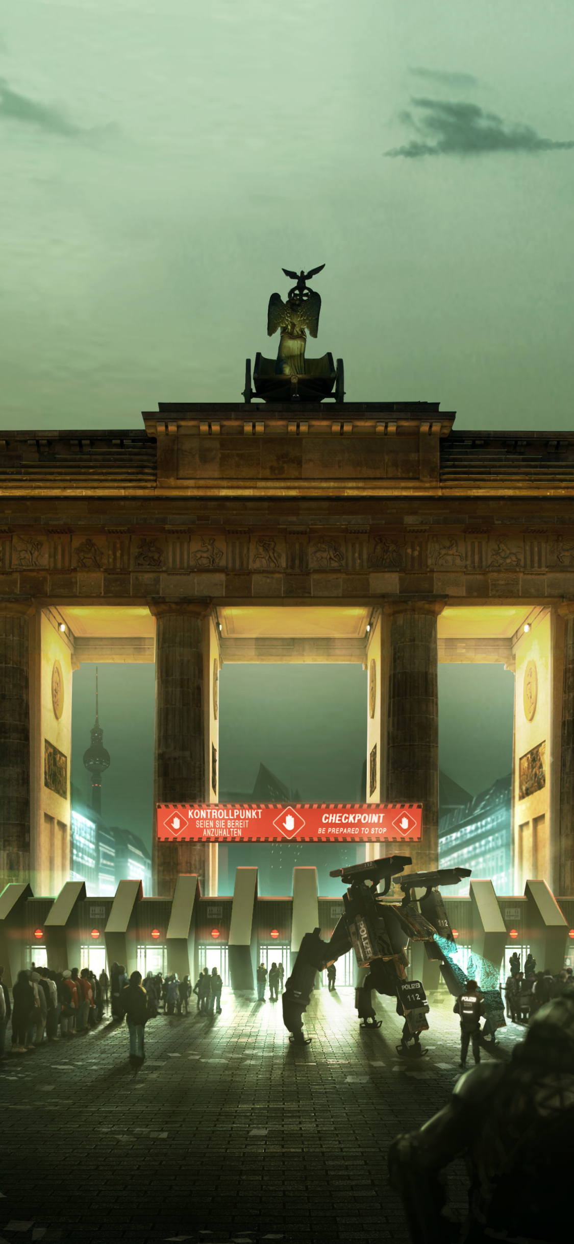 wallpapers video game, deus ex: mankind divided, berlin, brandenburg gate, deus ex