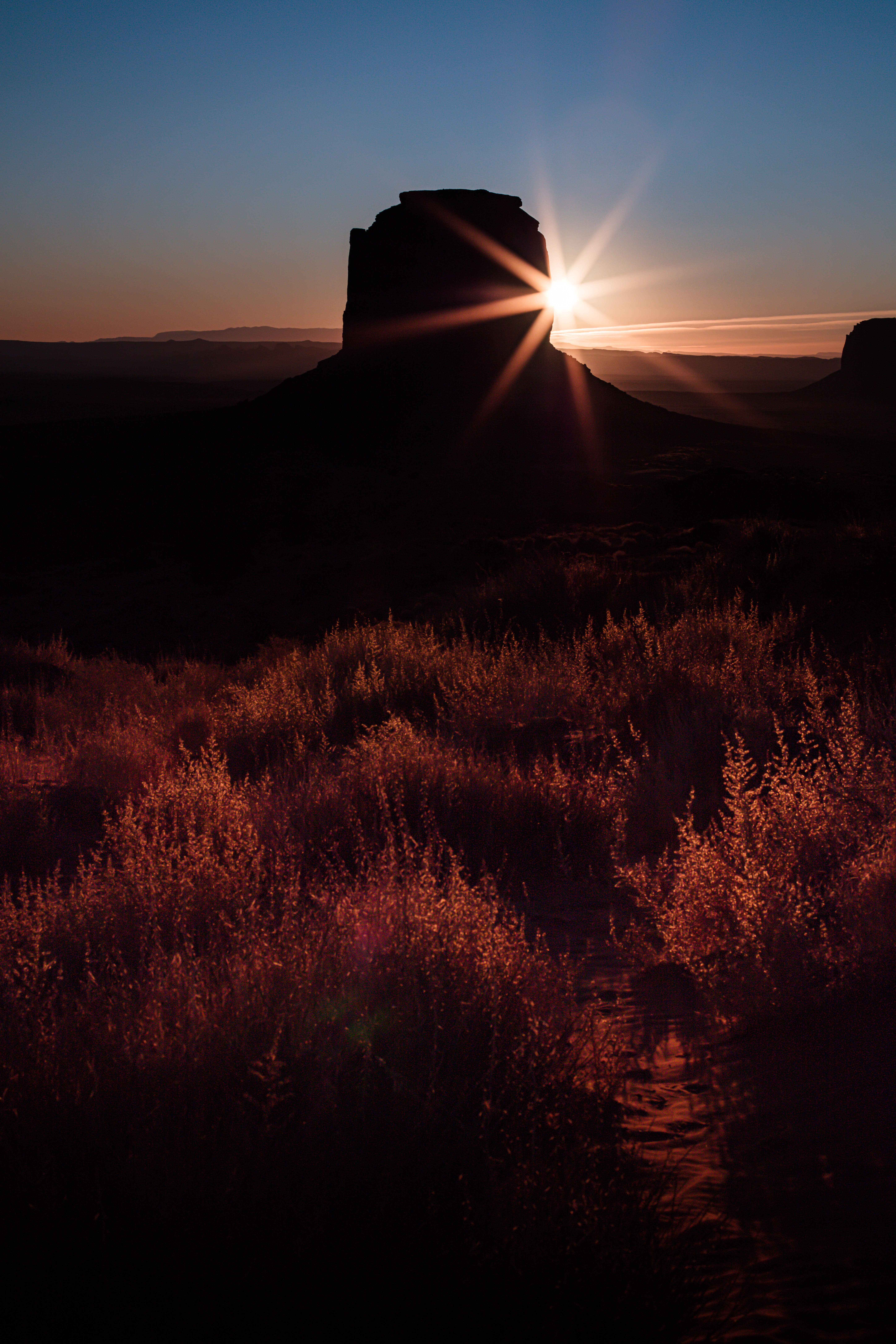 sunset, dark, landscape, sun, rock Smartphone Background