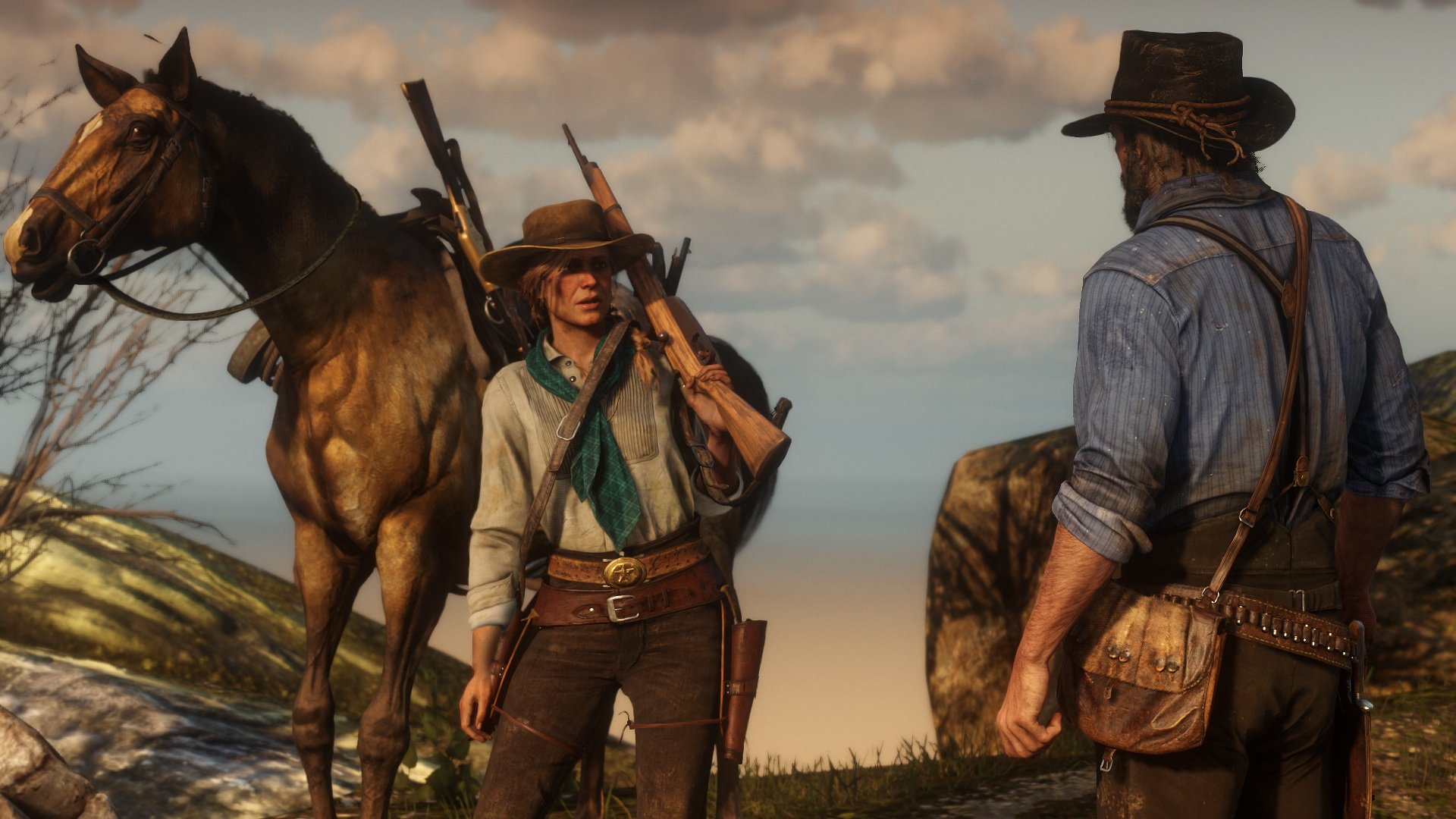 red dead redemption 2, cowboy, video game, horse, red dead redemption, red dead, sadie adler, weapon, western