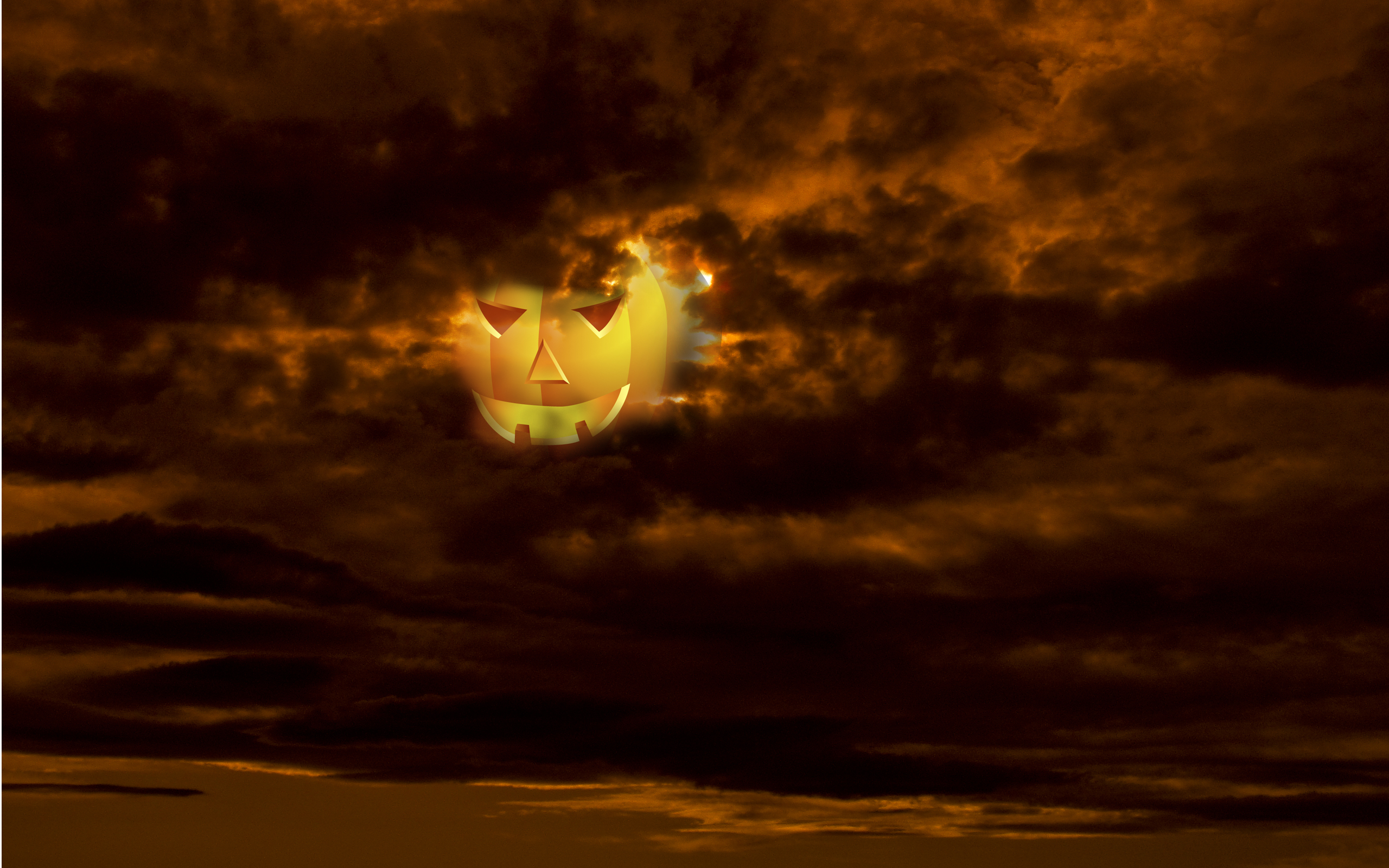 Download mobile wallpaper Halloween, Orange (Color), Holiday, Cloud, Sky for free.