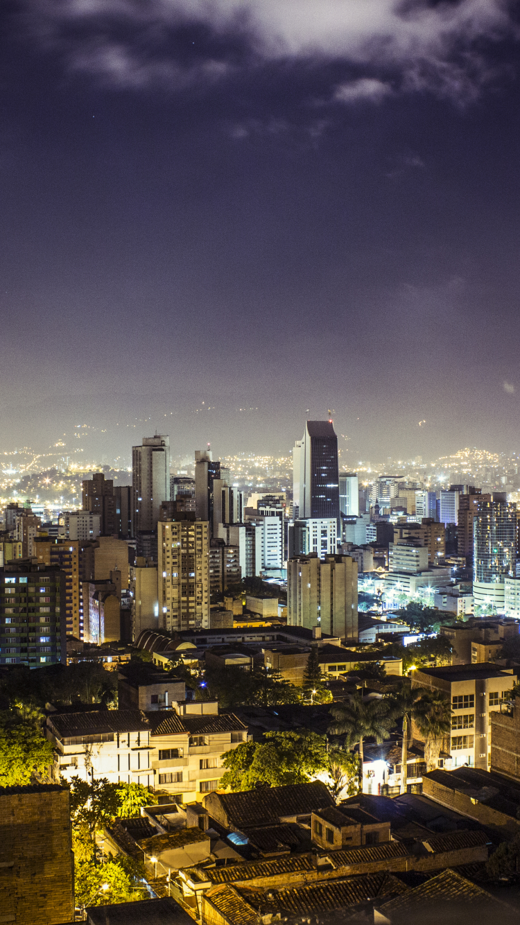 colombia, man made, city, cityscape, medellin, building, night, cities
