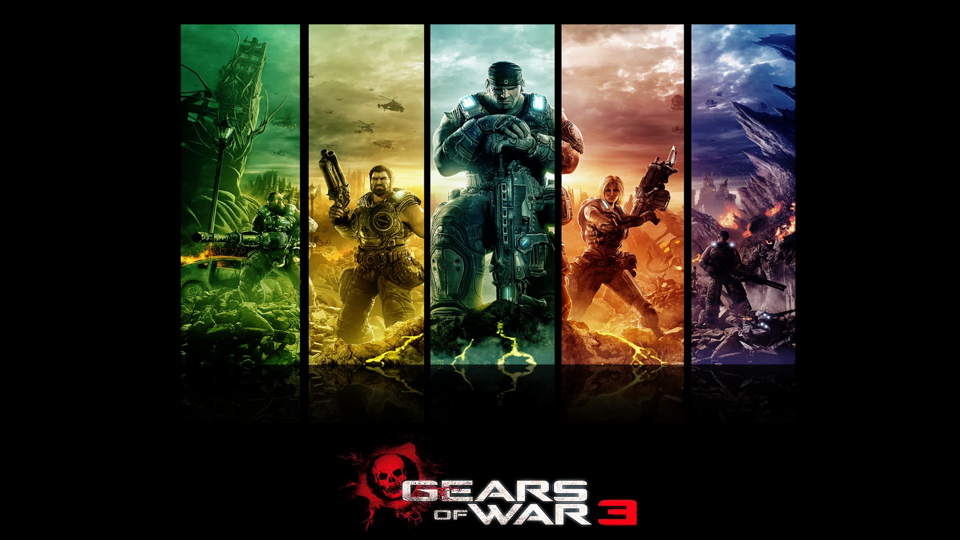 gears of war, gears of war 3, video game QHD