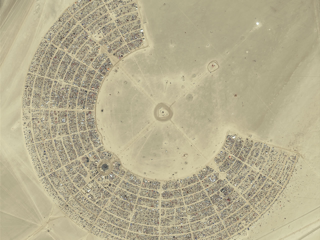 photography, aerial, burning man, town