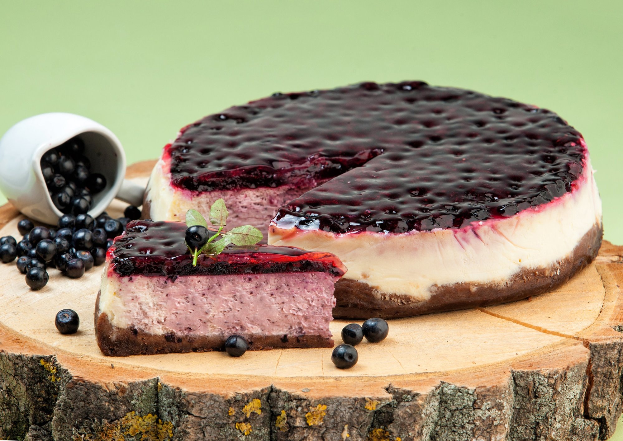 wallpapers cheesecake, food, berry, blueberry, cake, fruit, pastry