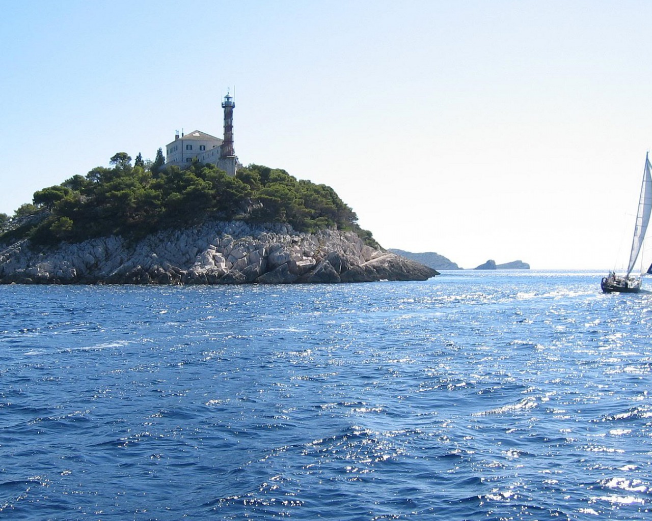 1481125 скачать картинку маяк, сделано человеком, хорватия, остров, корнаты - обои и заставки бесплатно