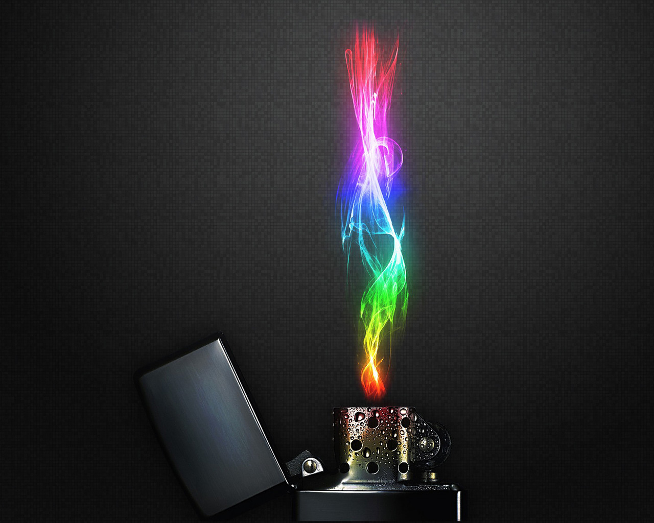 Download mobile wallpaper Fire, Rainbow, Art, Background for free.