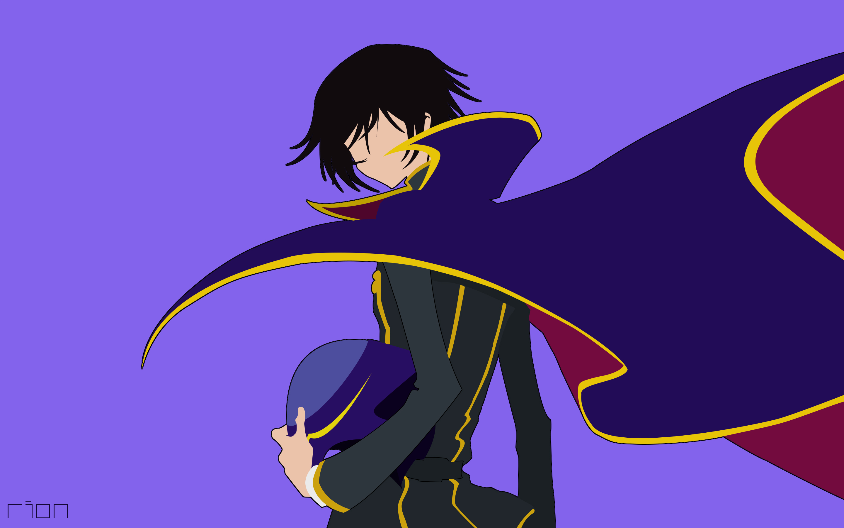 Download mobile wallpaper Anime, Violet, Purple, Lelouch Lamperouge, Code Geass, Minimalist for free.